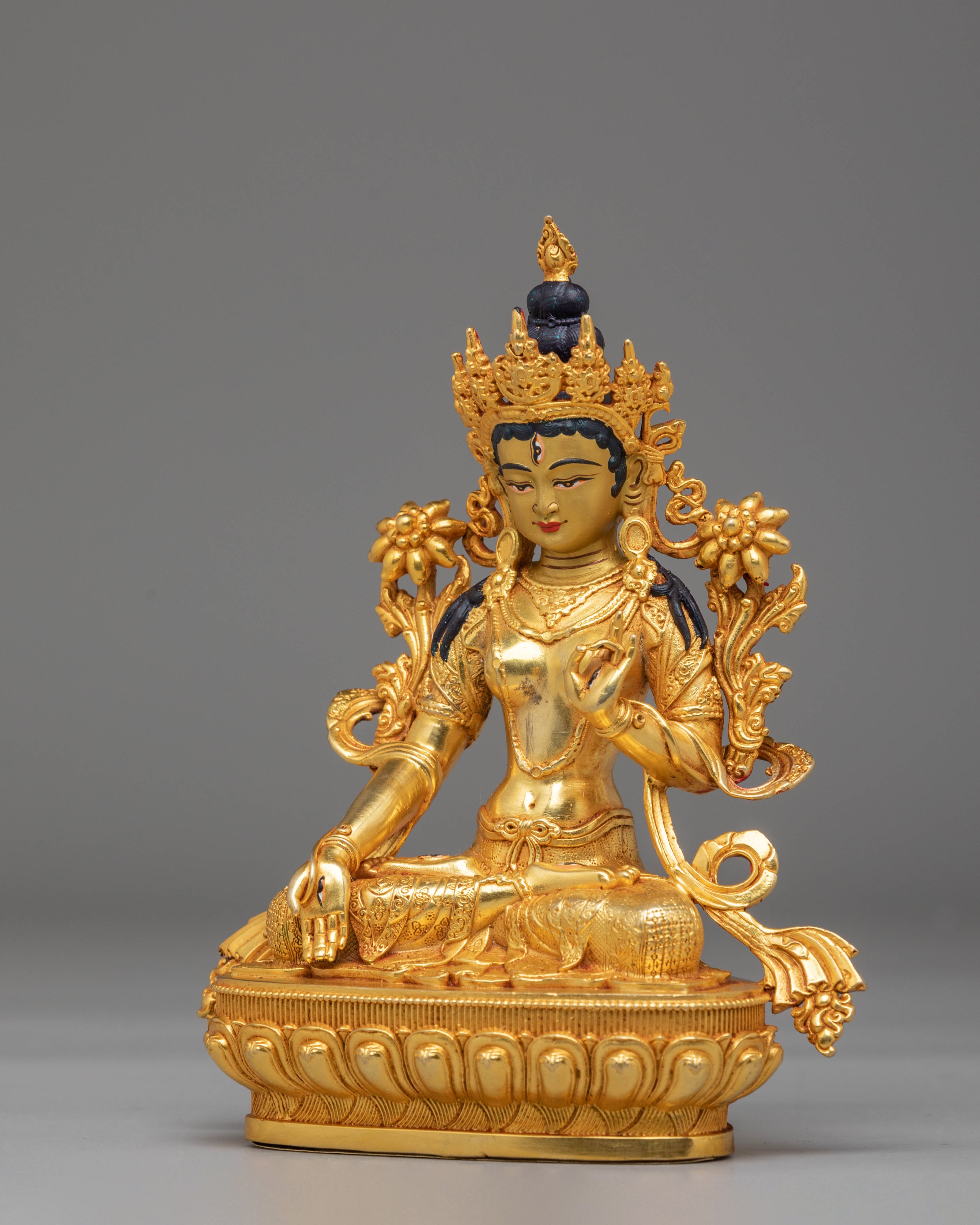 Handmade Buddhist White Tara Statue | Goddess of Healing and Longevity