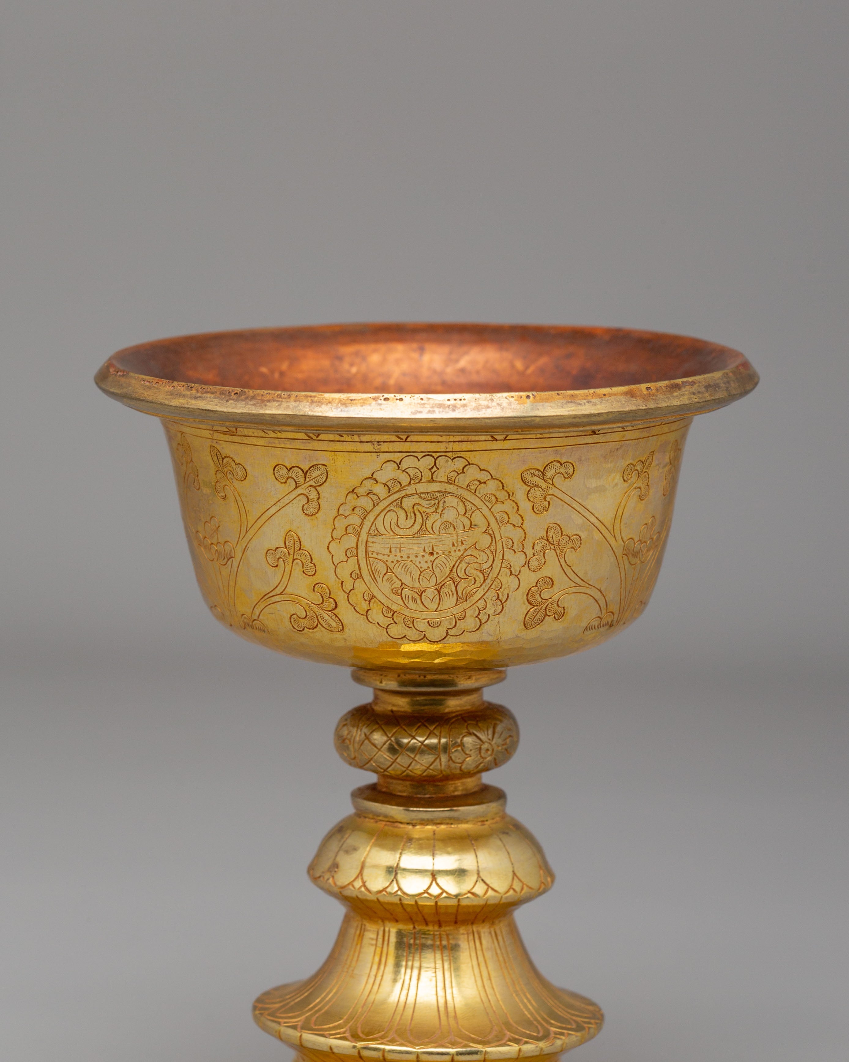 Buddhist Butter Lamp Offering Bowl | Sacred Light Offering Vessel for Meditation & Ritual
