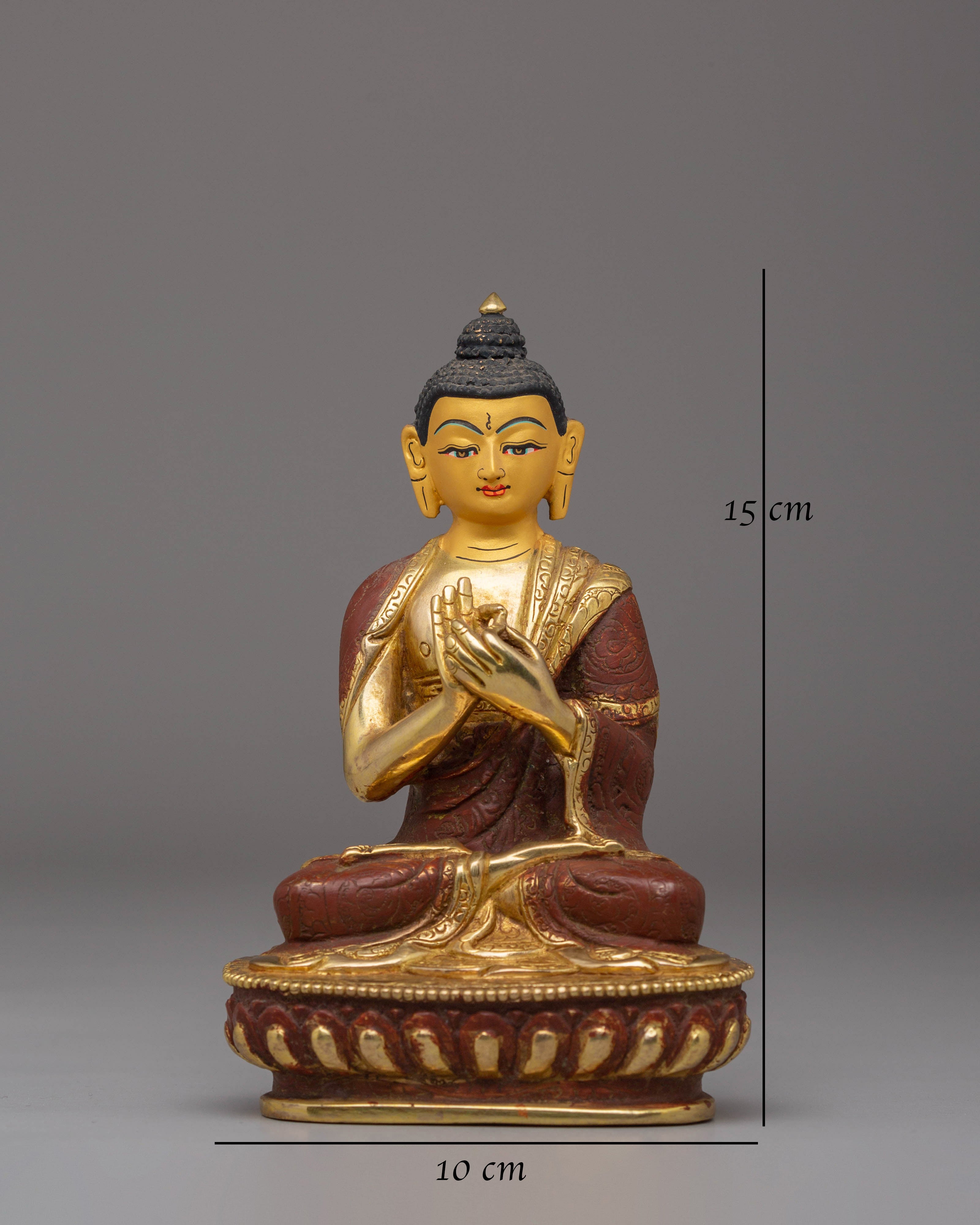 Handcrafted Vairocana Copper Sculpture | Statue for Altar and Meditation