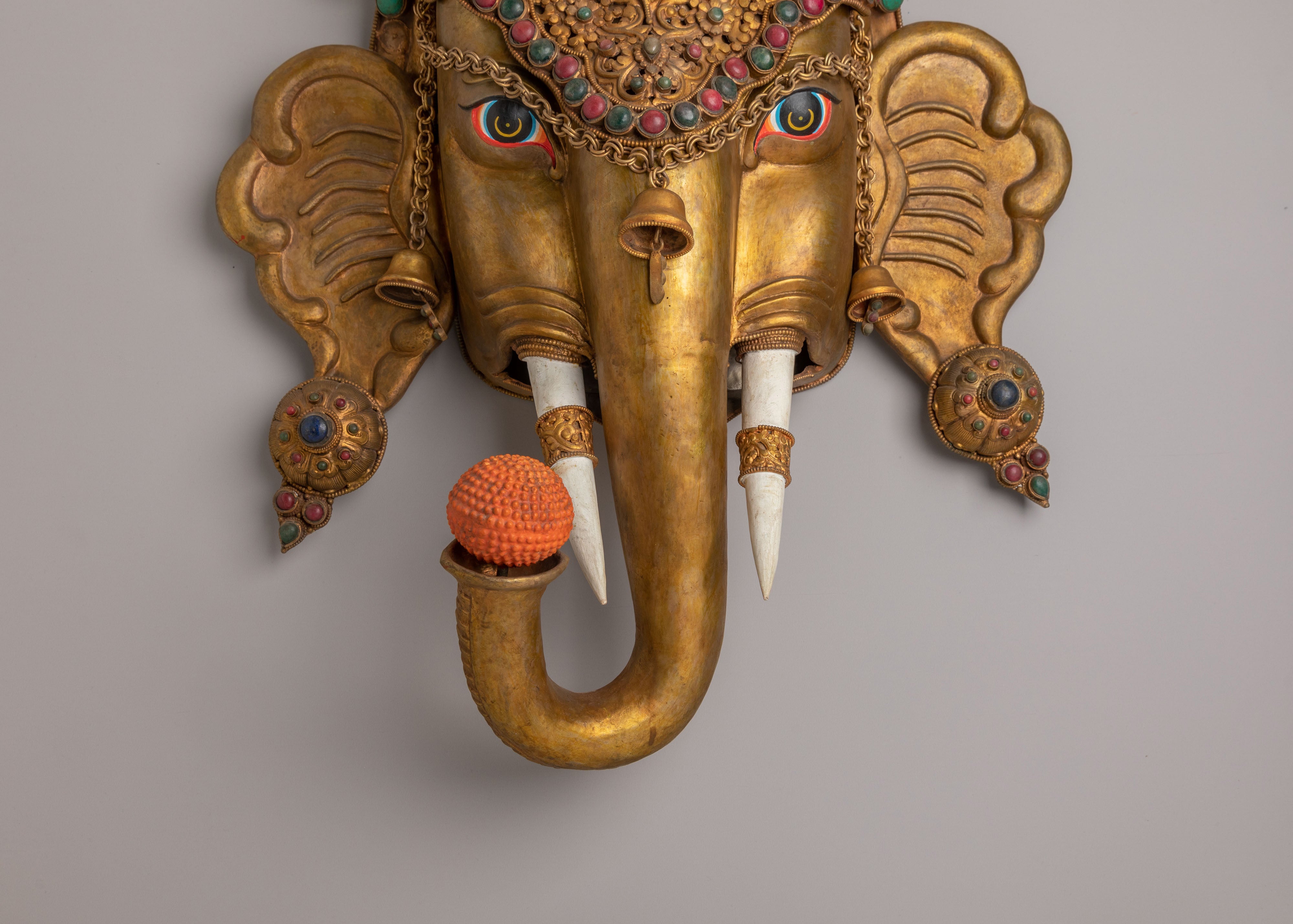 Sacred Himalayan Ganesh Wall Hanging | Artistic Decorative Sculpture for Spiritual Blessings