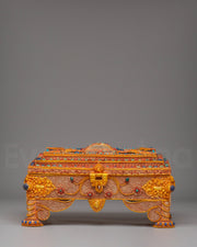 Himalayan Buddhist Treasure Box | Handcrafted Tibetan Decor