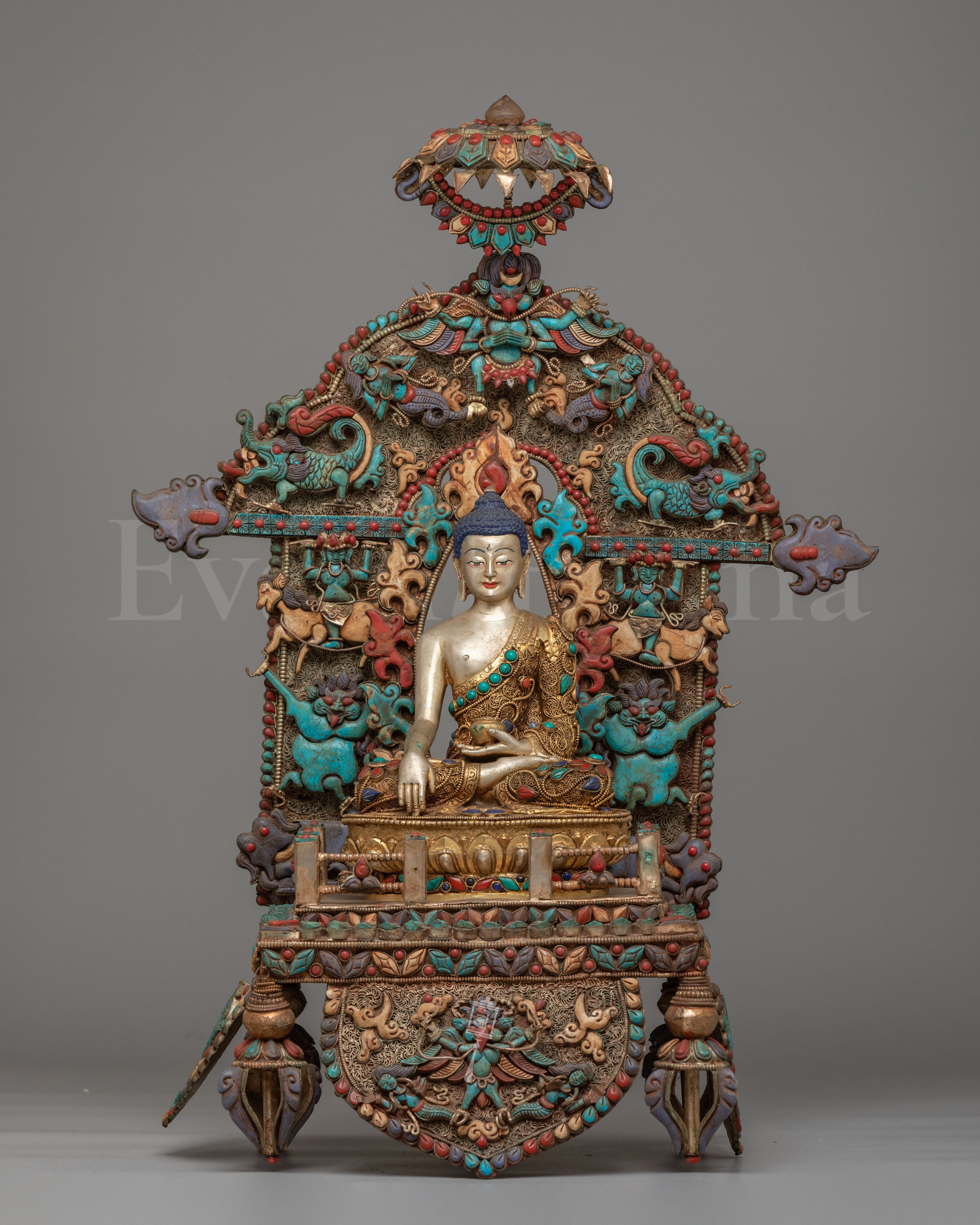 Gemstone Shakyamuni Buddha Statue 