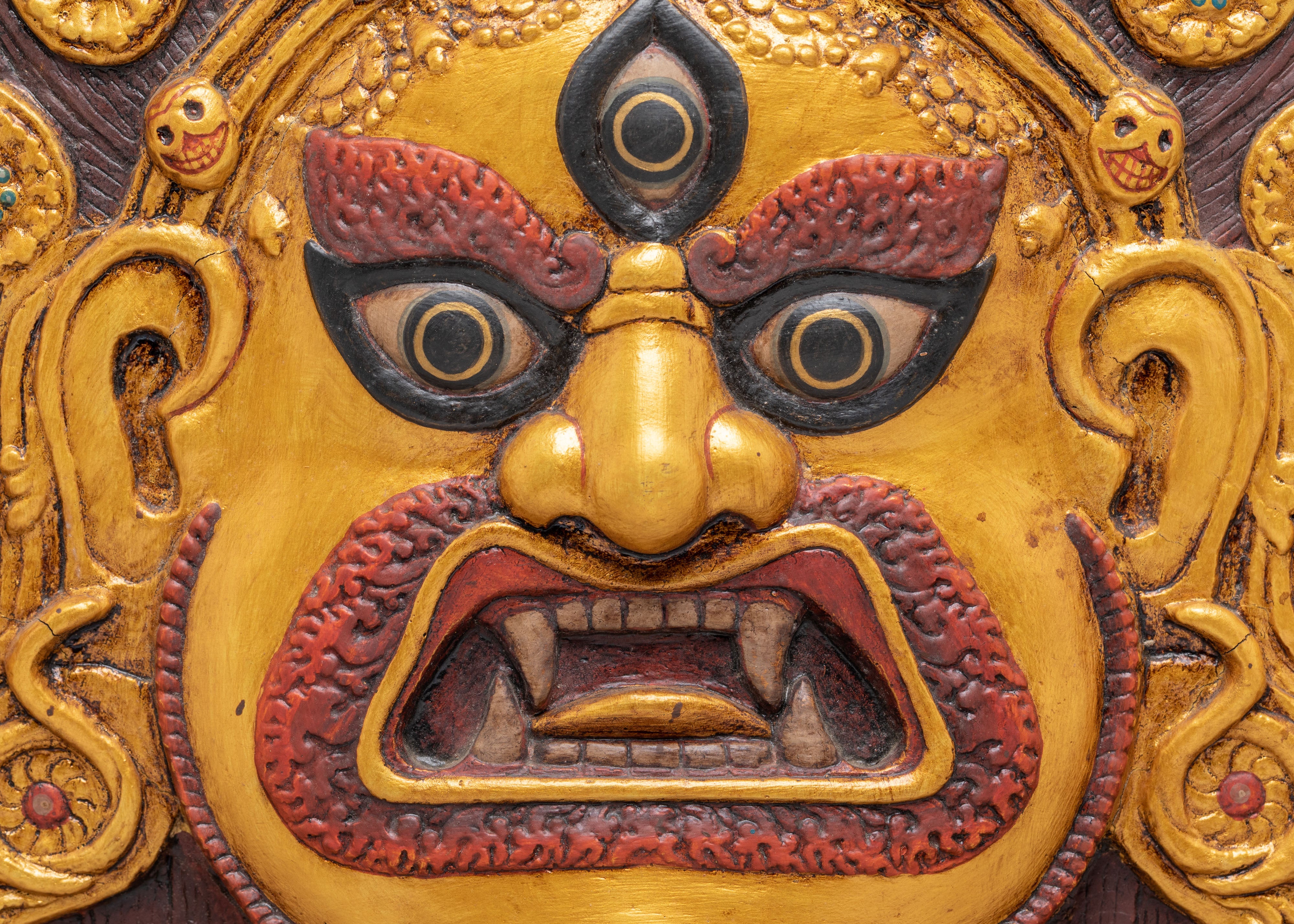 Handcrafted Bhairava Wall Hanging | Traditional Artwork for Spiritual Decor