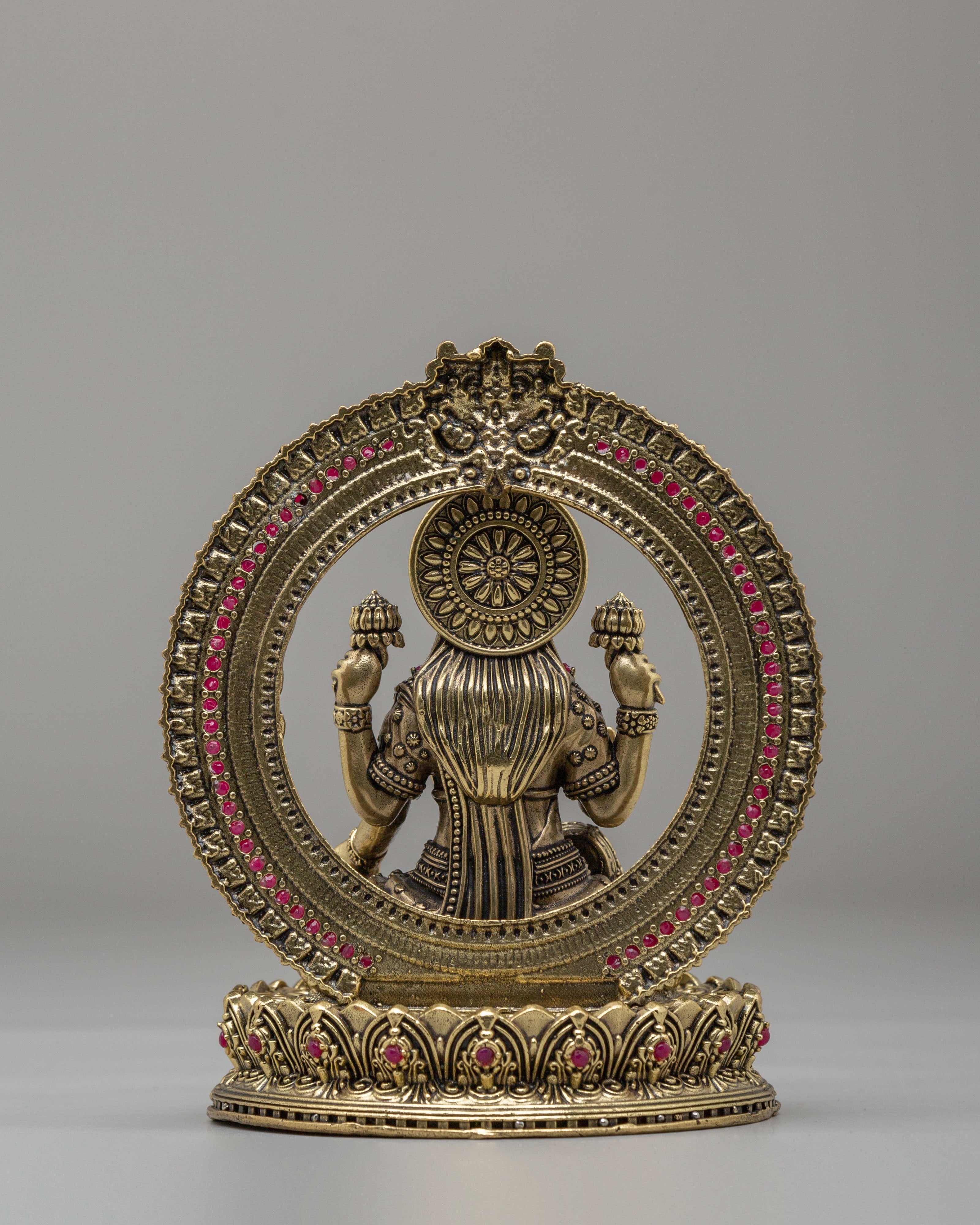 Handcrafted Laxmi Altar Statue | Copper and Bronze Hindu Goddess Sculpture