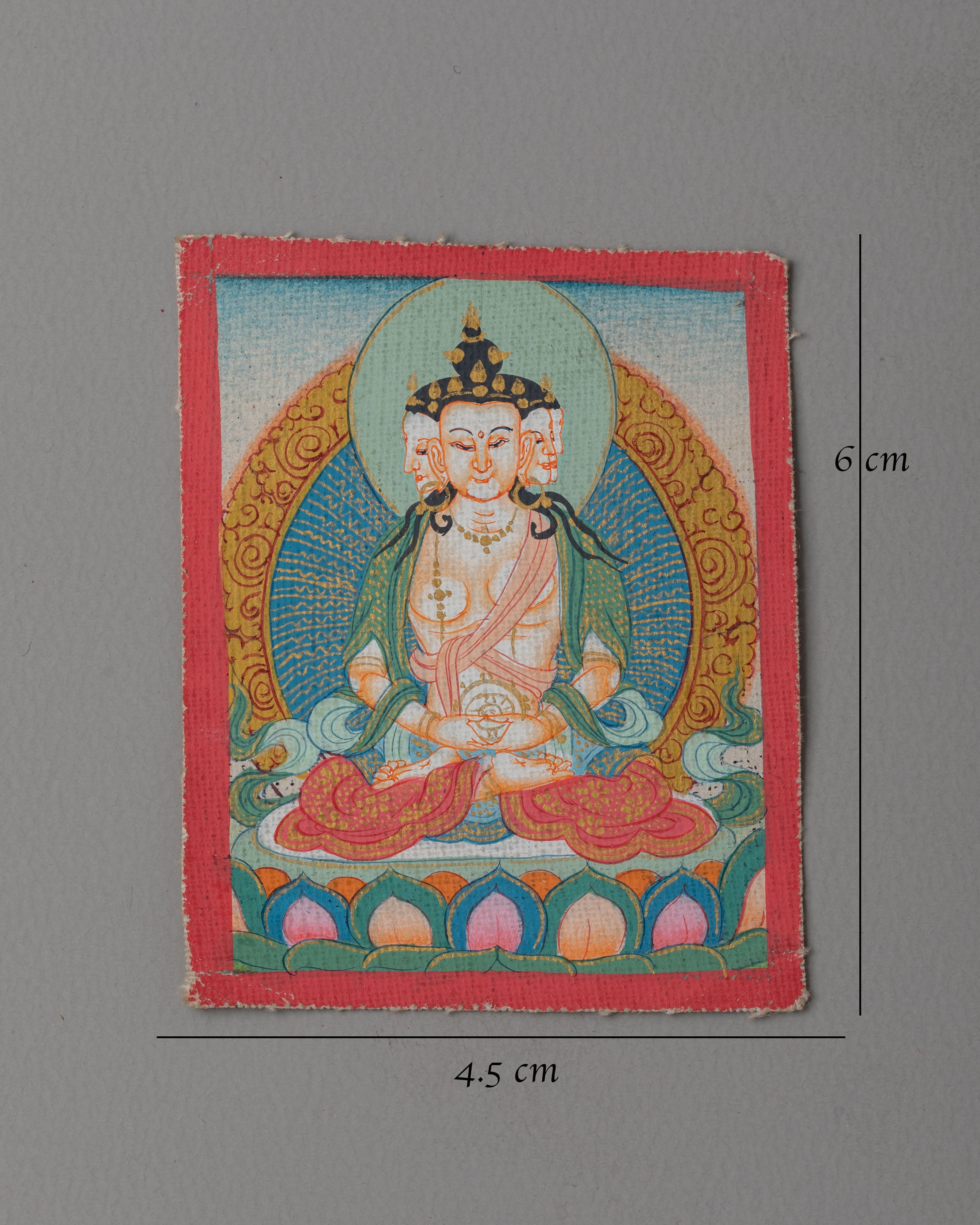 Vairocana Thangka for Locket | Sacred Symbol of Enlightenment