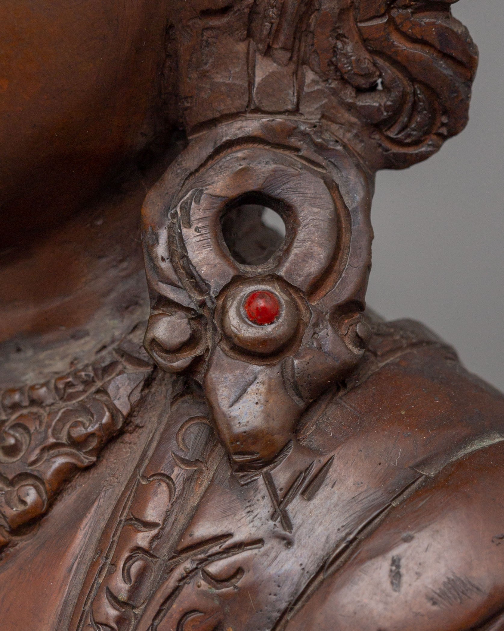 Traditional Crowned Buddha Statue | Tibetan Copper Buddha Statue