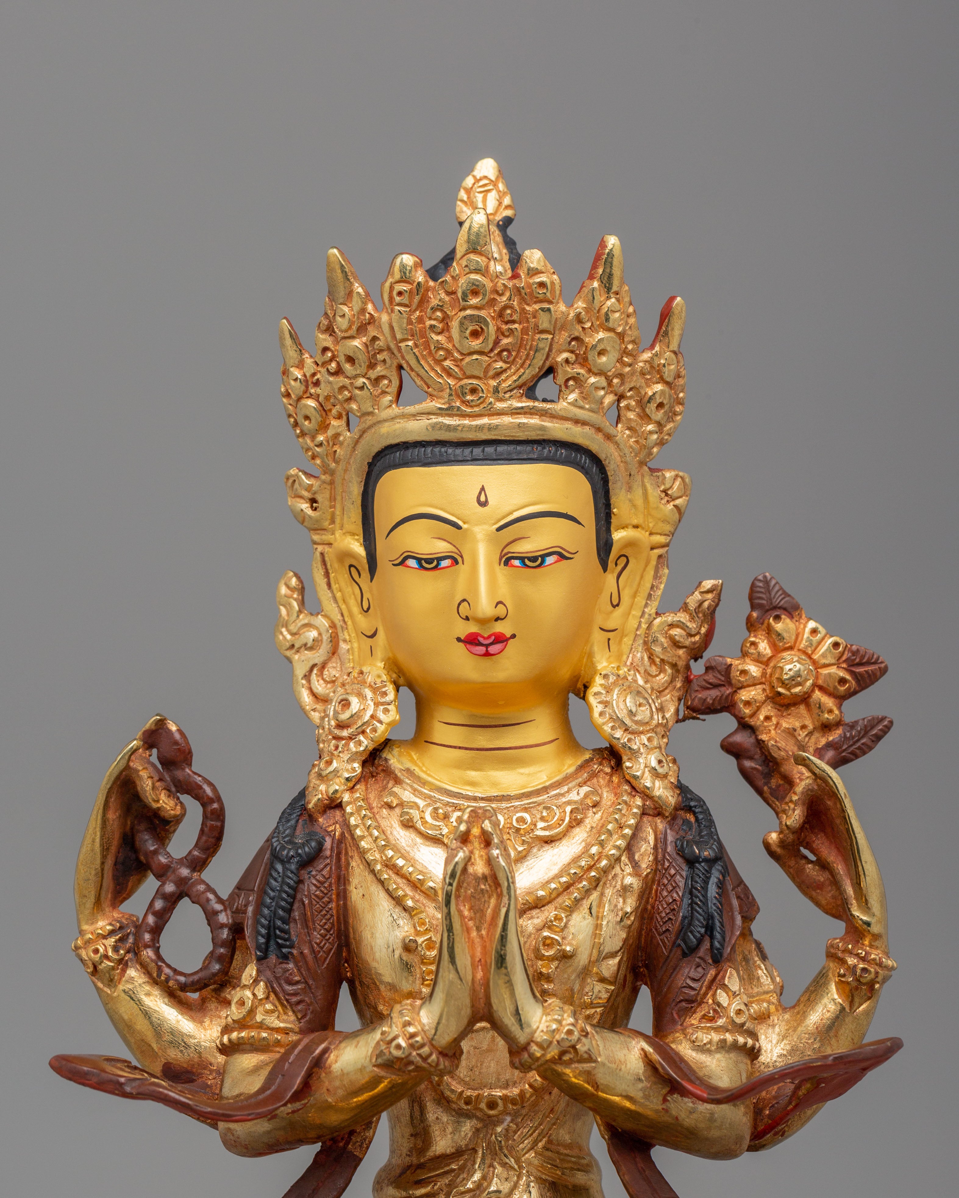 Buddha Dharma Sangha Set Statue | Tibetan Spiritual Art for Meditation and Decor