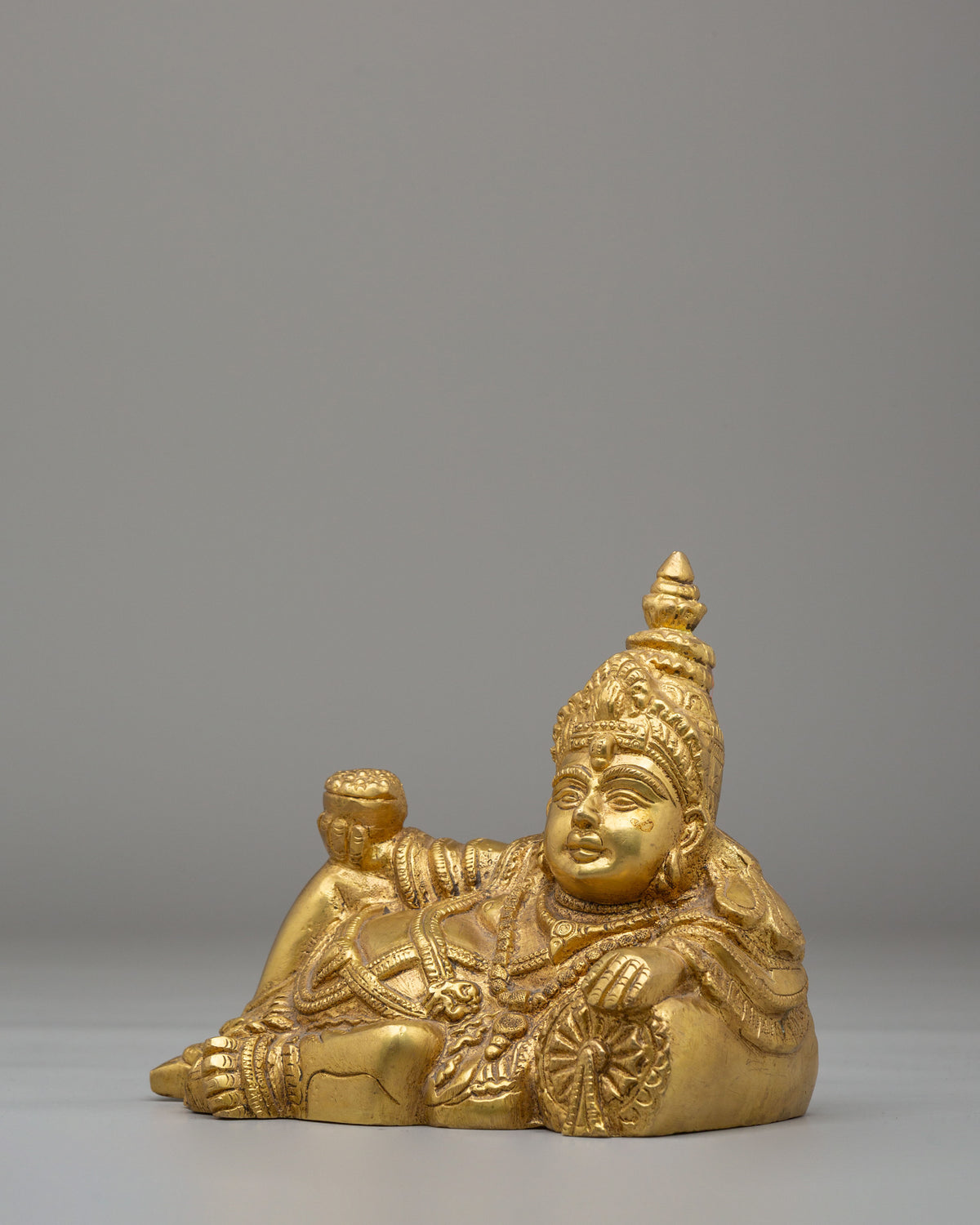 Tibetan Lord Kubera Sculpture | Brass God of Wealth and Prosperity