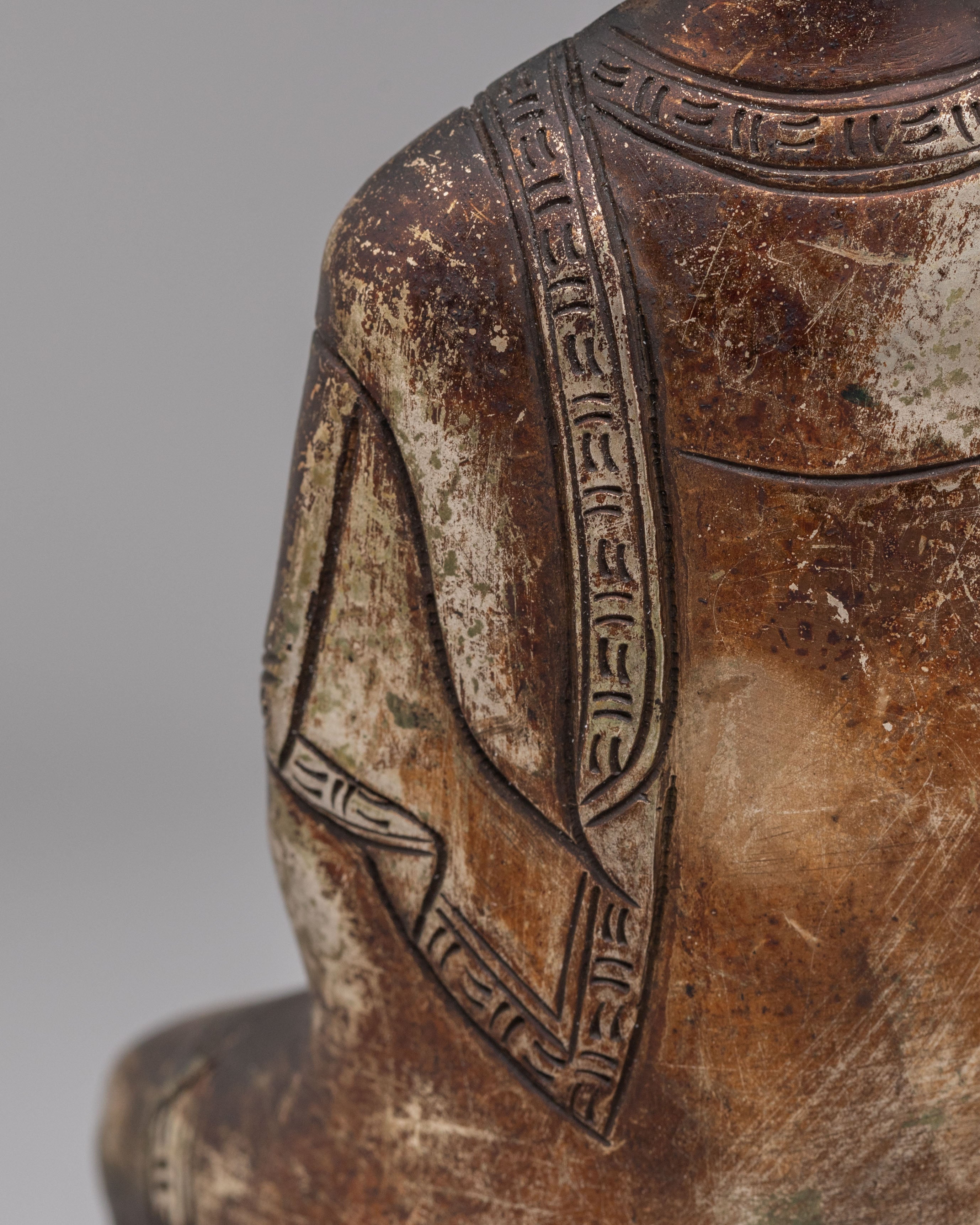 Enlightened Buddha Shakyamuni Statue | Antique Finish Buddhist Art