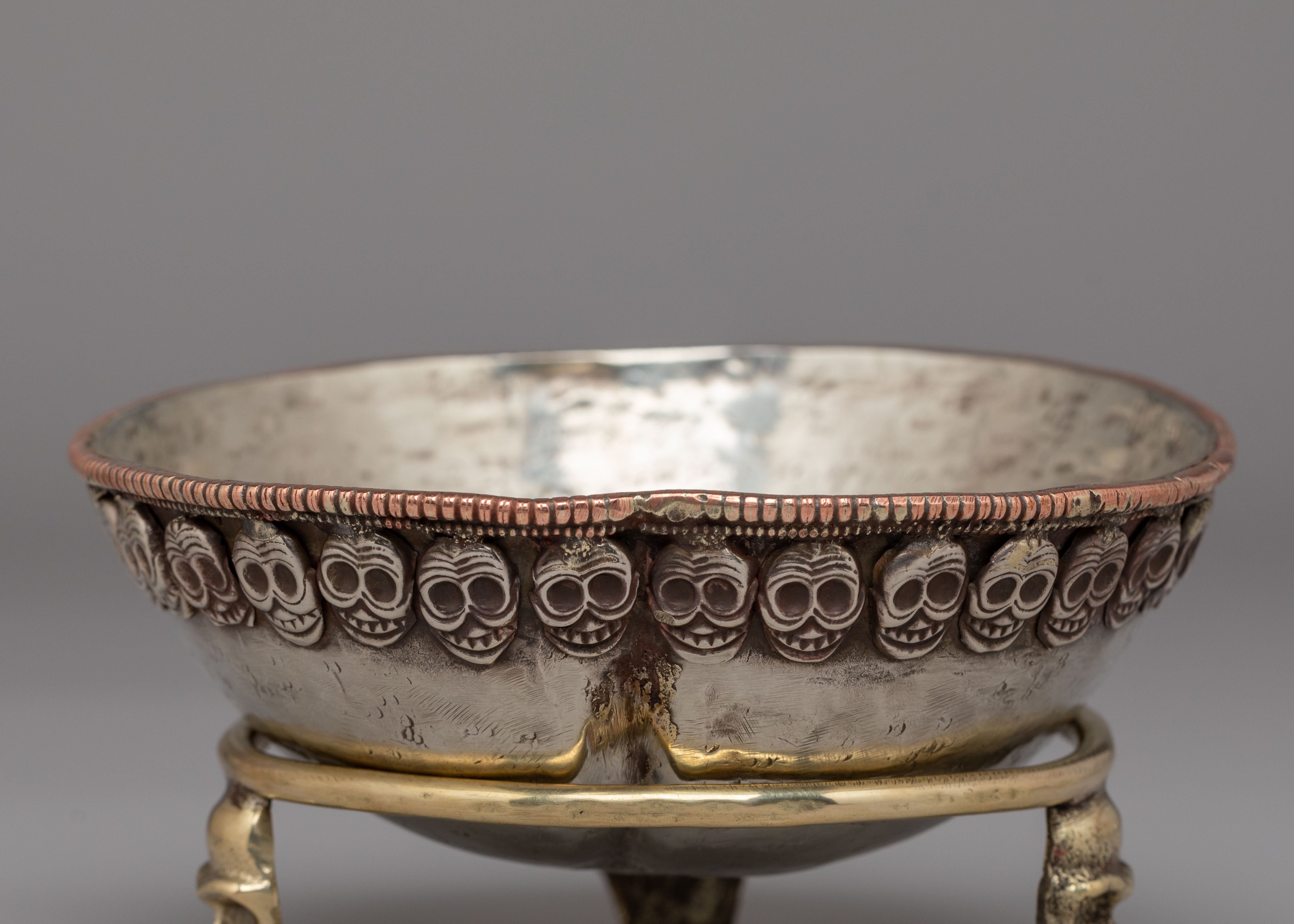Tibetan Sacred Ritual Kapala | Handmade Skull Cup