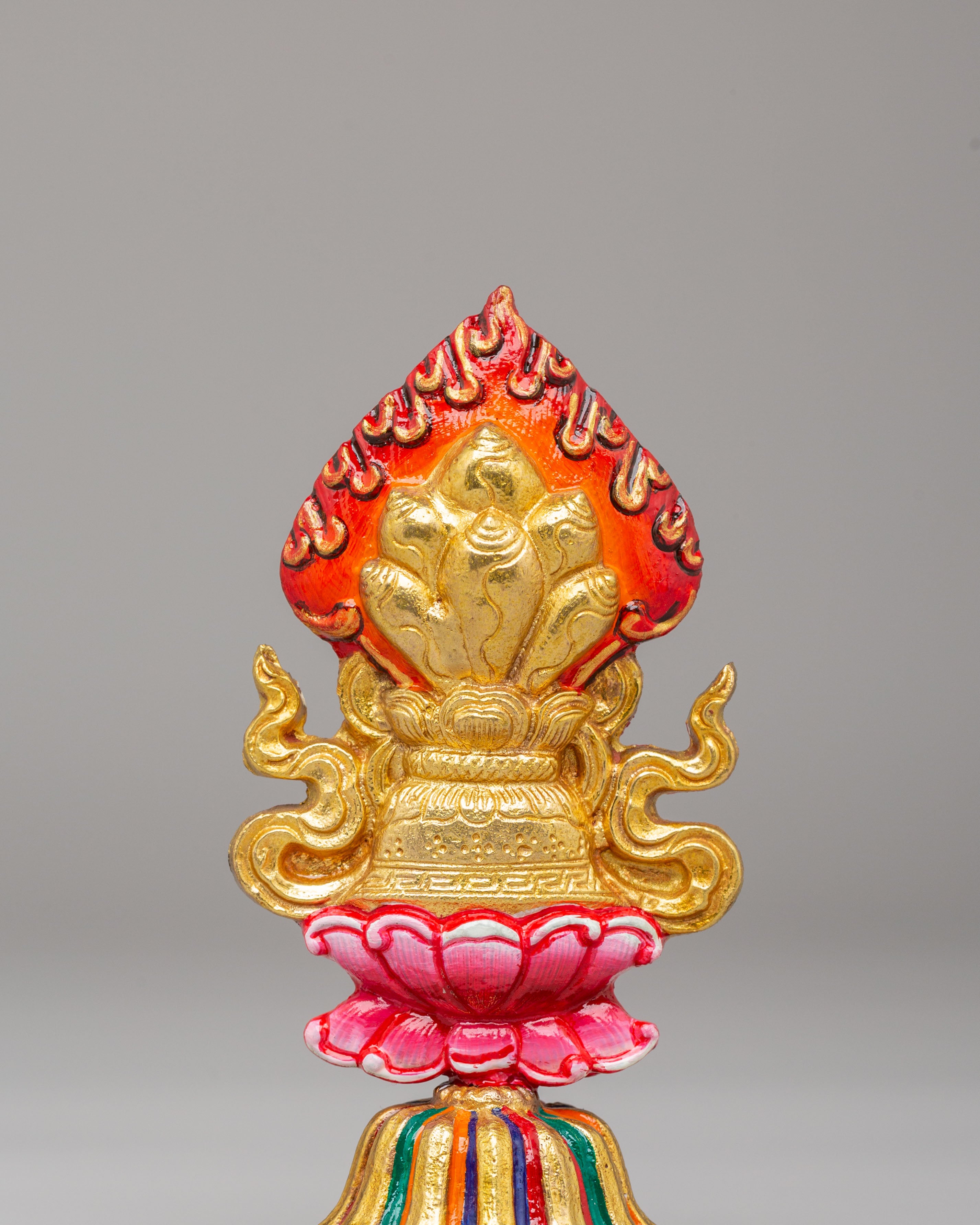 Tibetan Chakravartin Possessions Sculpture | Sacred Spiritual Decor