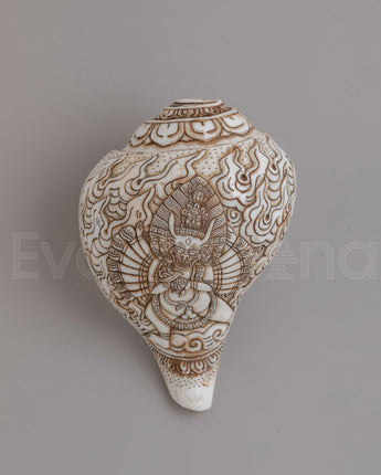 Yama Dharmaraja Engraved Conch
