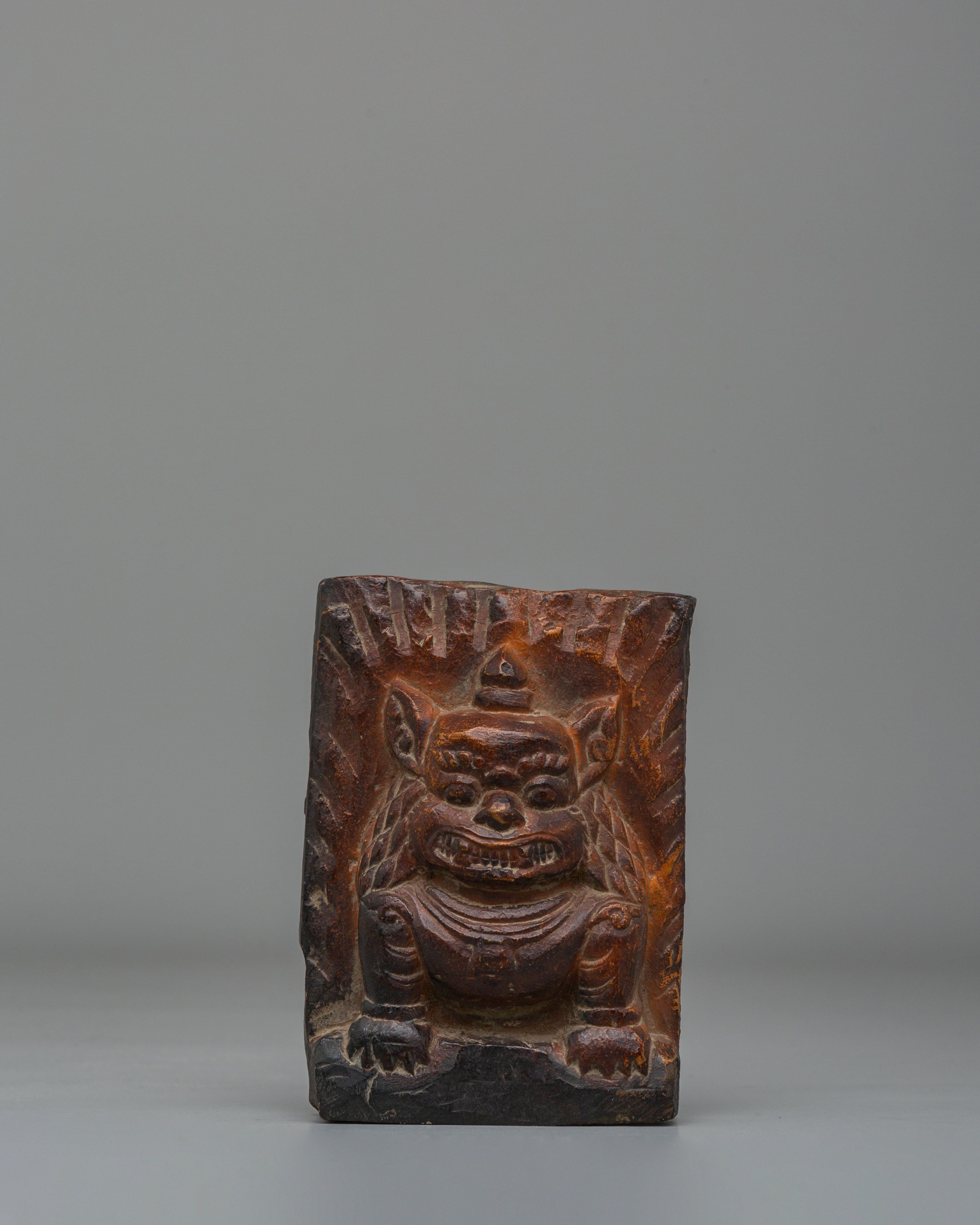 Sacred Guardian Lion Statue Set | Handcarved Stone Buddhist Decor