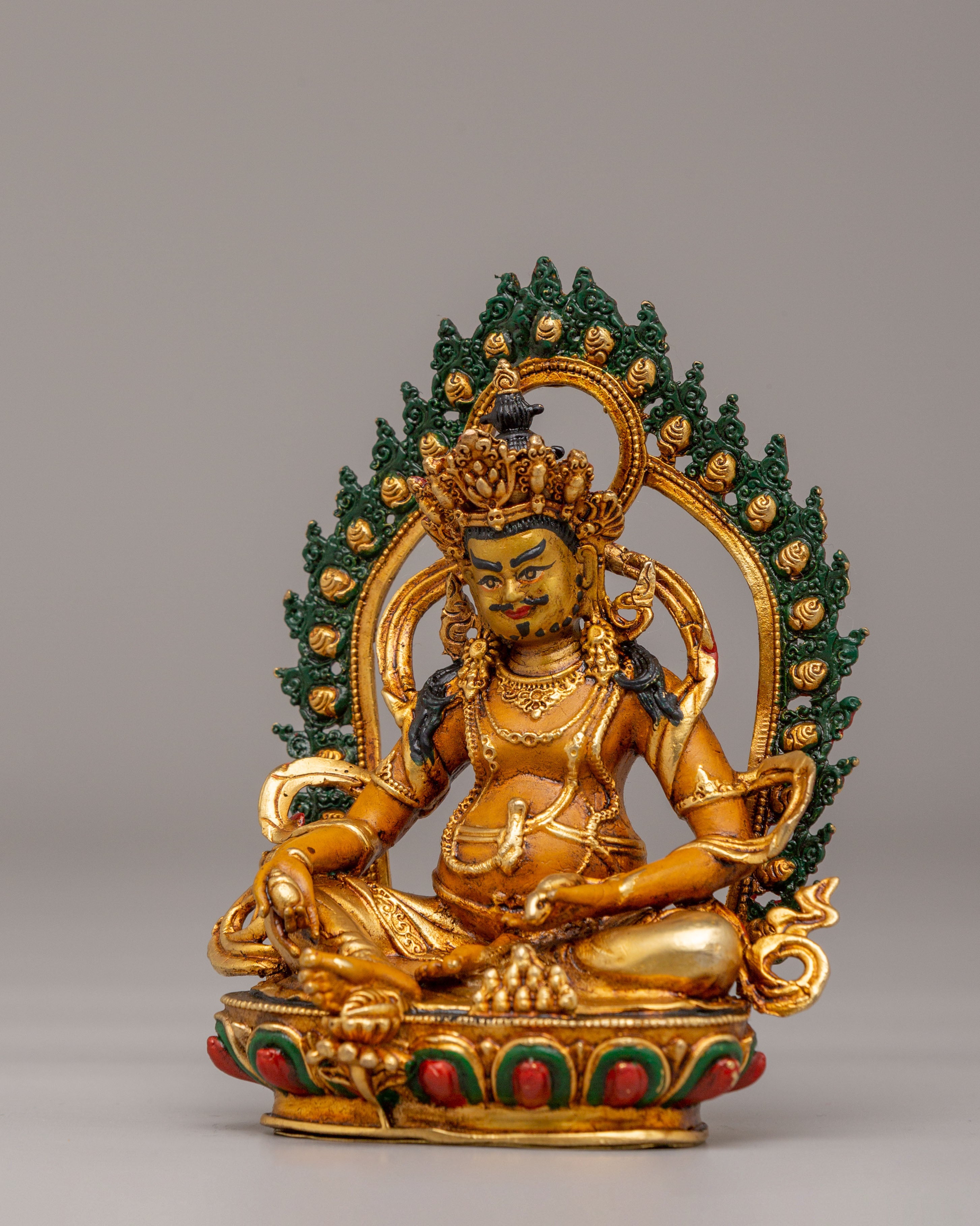 Ceremonial Dzambhala Shrine Statue | Symbol of Prosperity & Abundance
