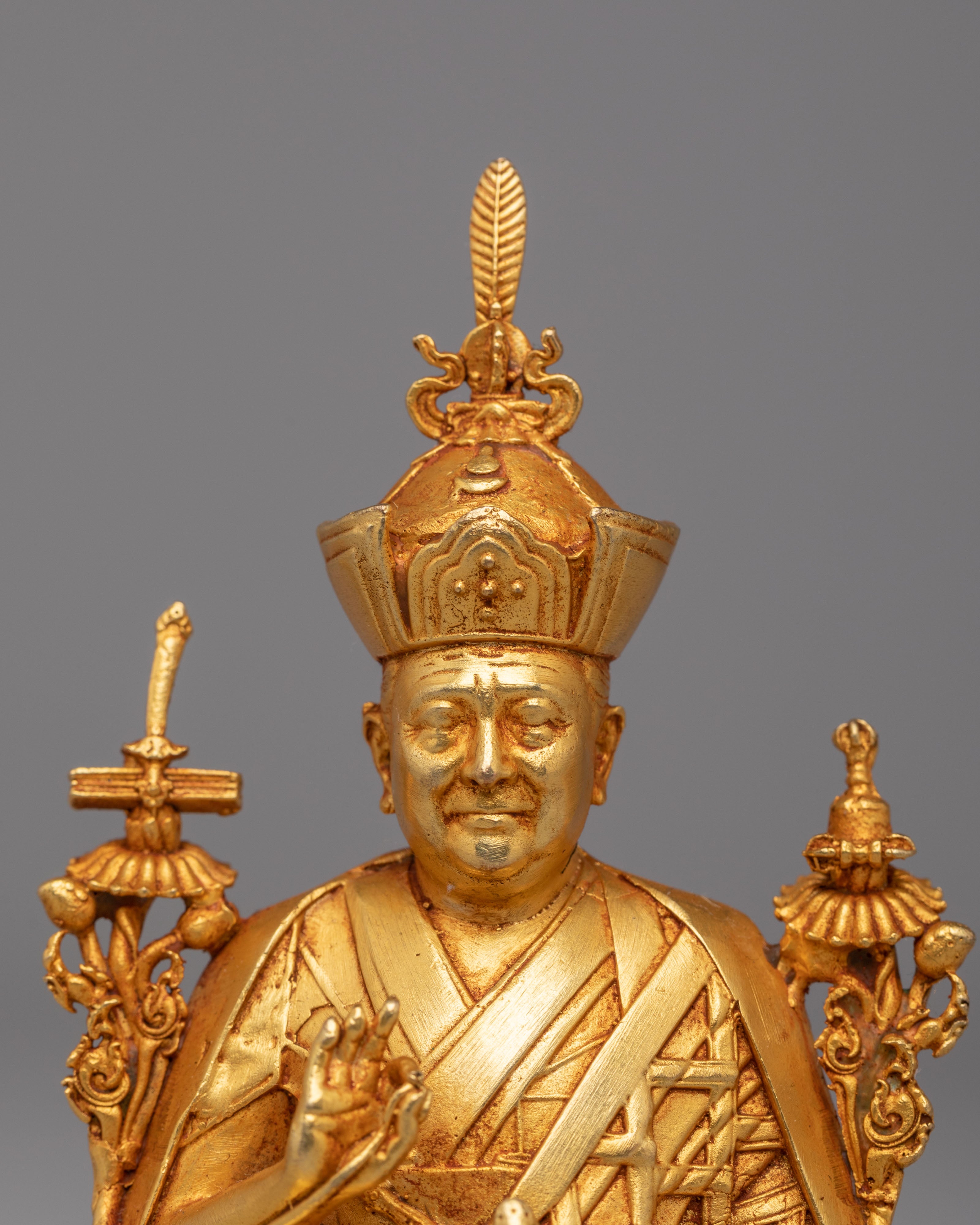 Handmade Karmapa Statue | Tibetan Buddhist Deity Sculpture
