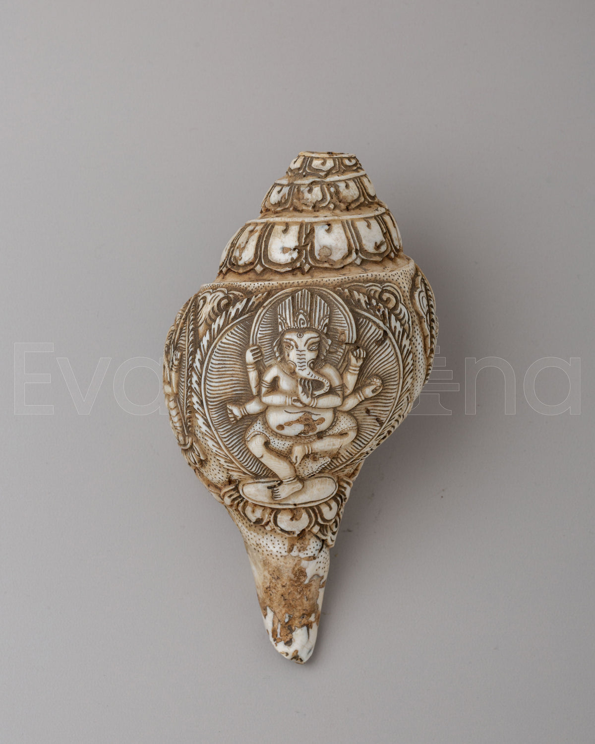 Handcrafted Ganesha Conch for Rituals