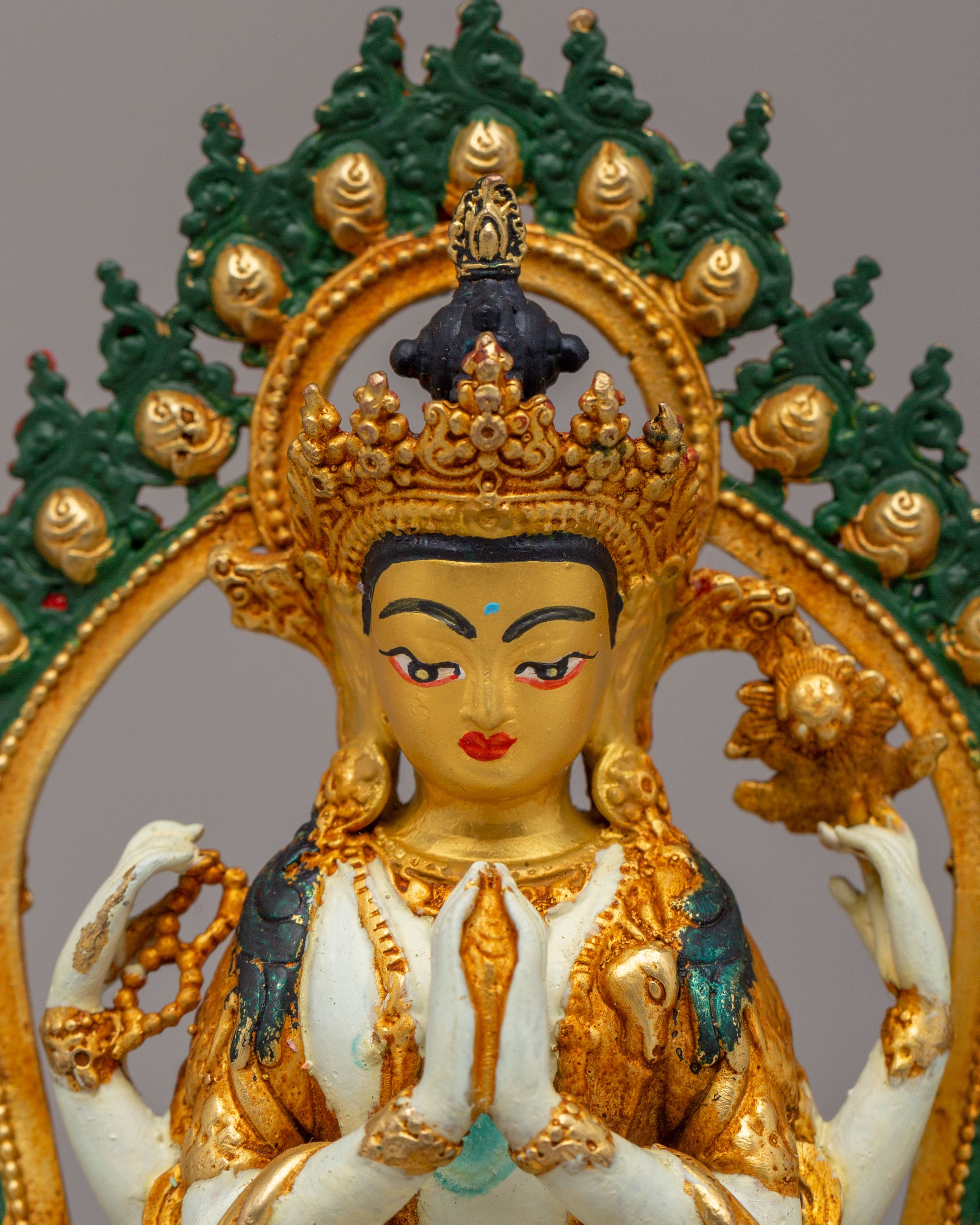 Handmade Chenrezig Avalokiteshvara Statue | Bodhisattva of Compassion