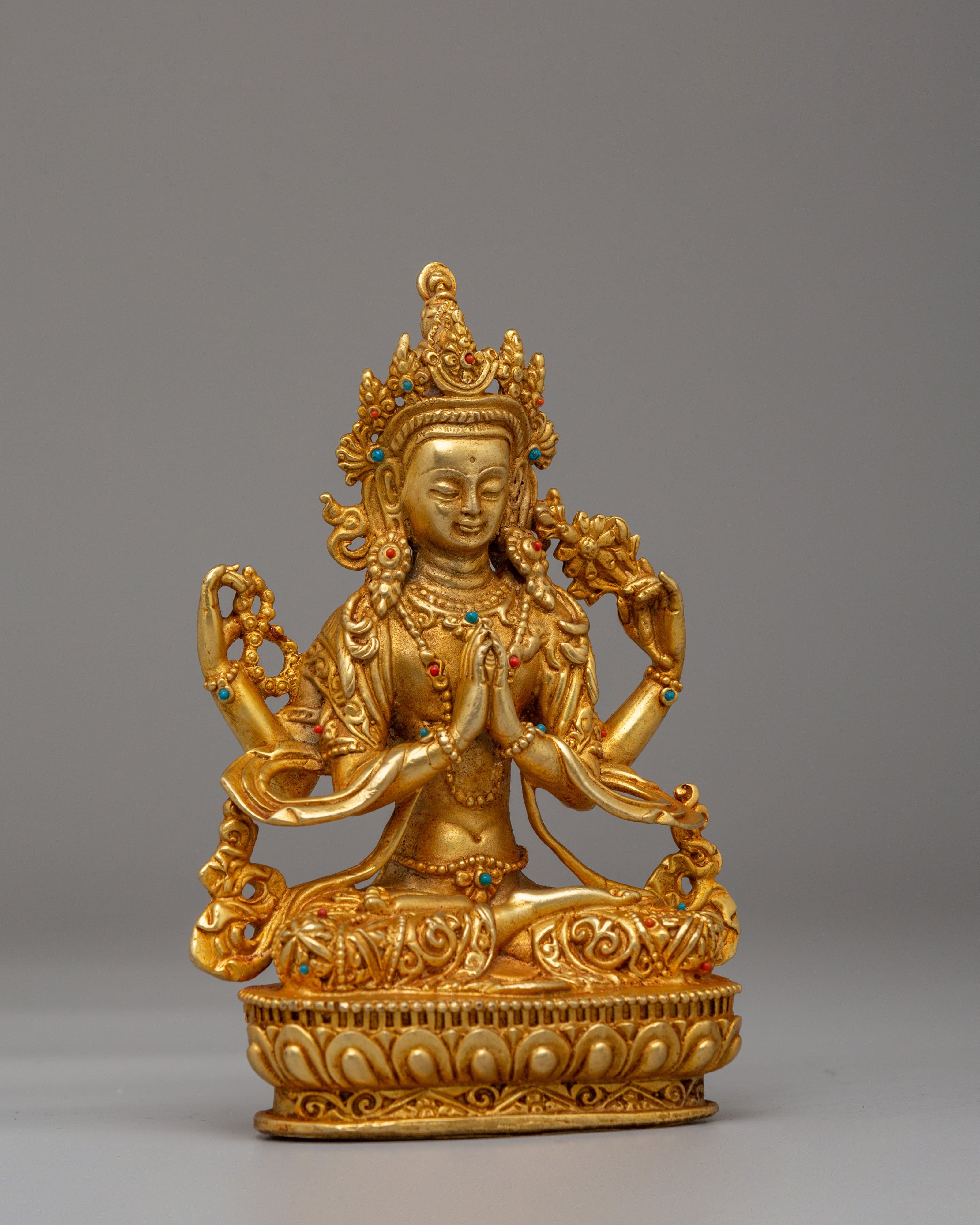 Avalokiteshvara Compassion Deity Statue | Tibetan Chenrezig Statue