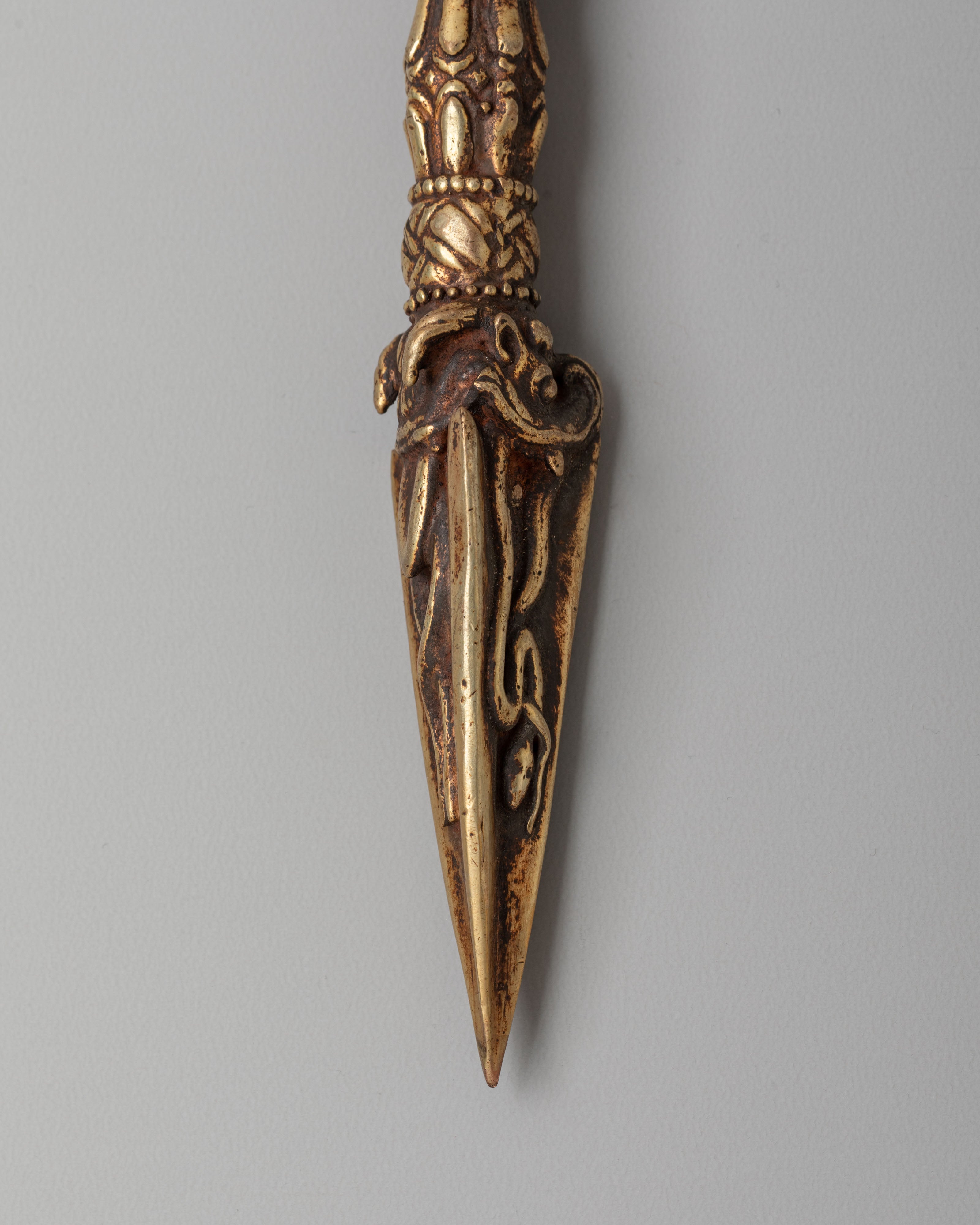 Himalayan Ritual Dagger | Sacred Bronze Phurba for Spiritual Ceremonies