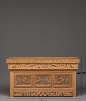 Tibetan Wooden Folding Table | Portable Outdoor Dining Set