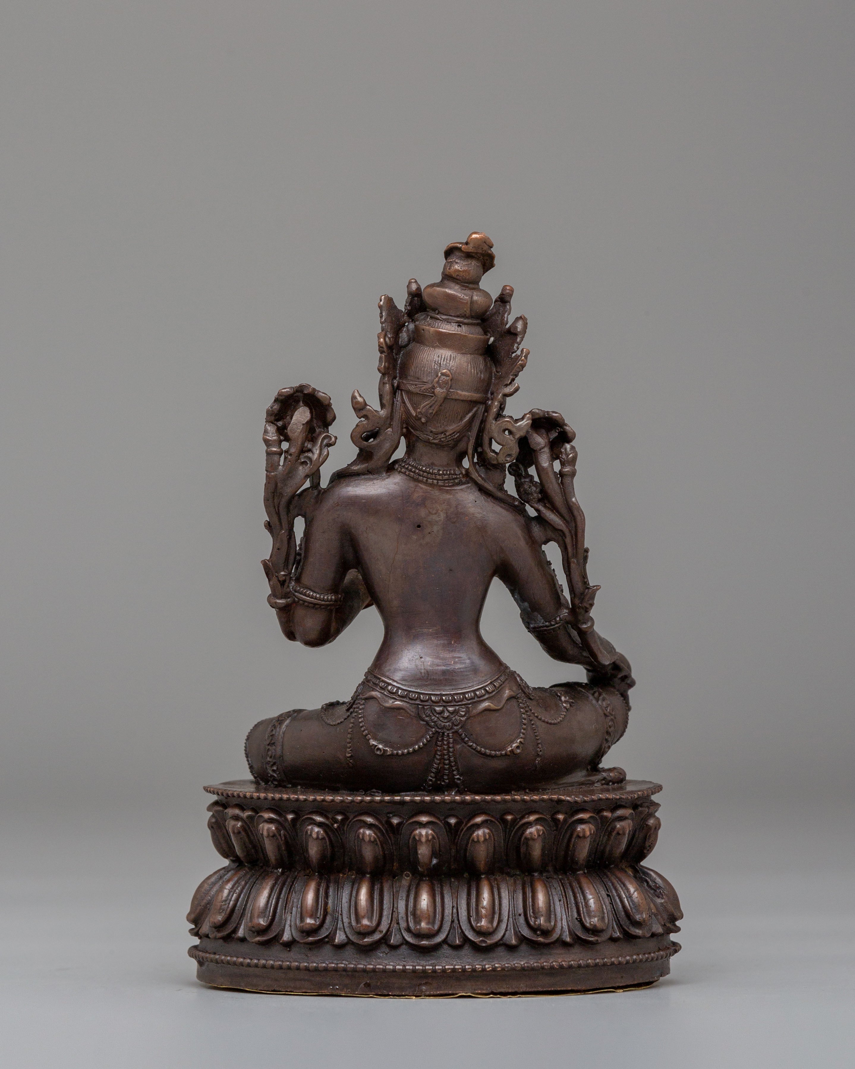Spiritual Green Tara Altar Statue | Tibetan Buddhist Deity