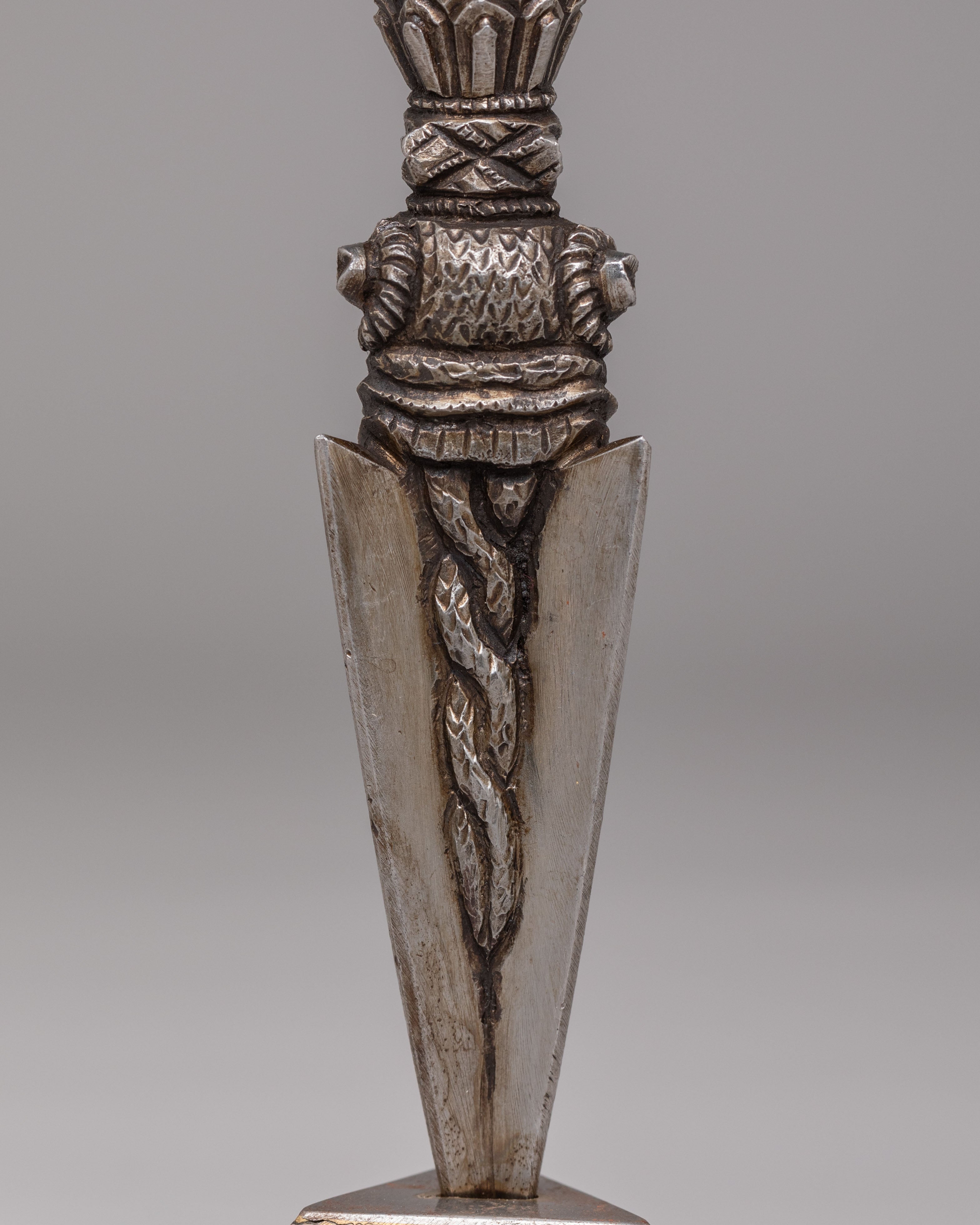 Traditional Iron Phurba | Tibetan Wrathful Deity Dagger