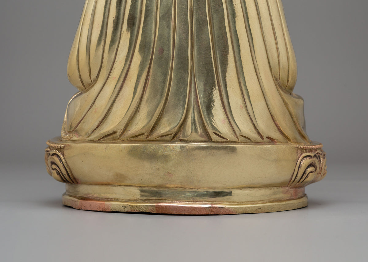 Handcrafted Tibetan Guru Shapdum Statue | Spiritual Enlightenment Decor