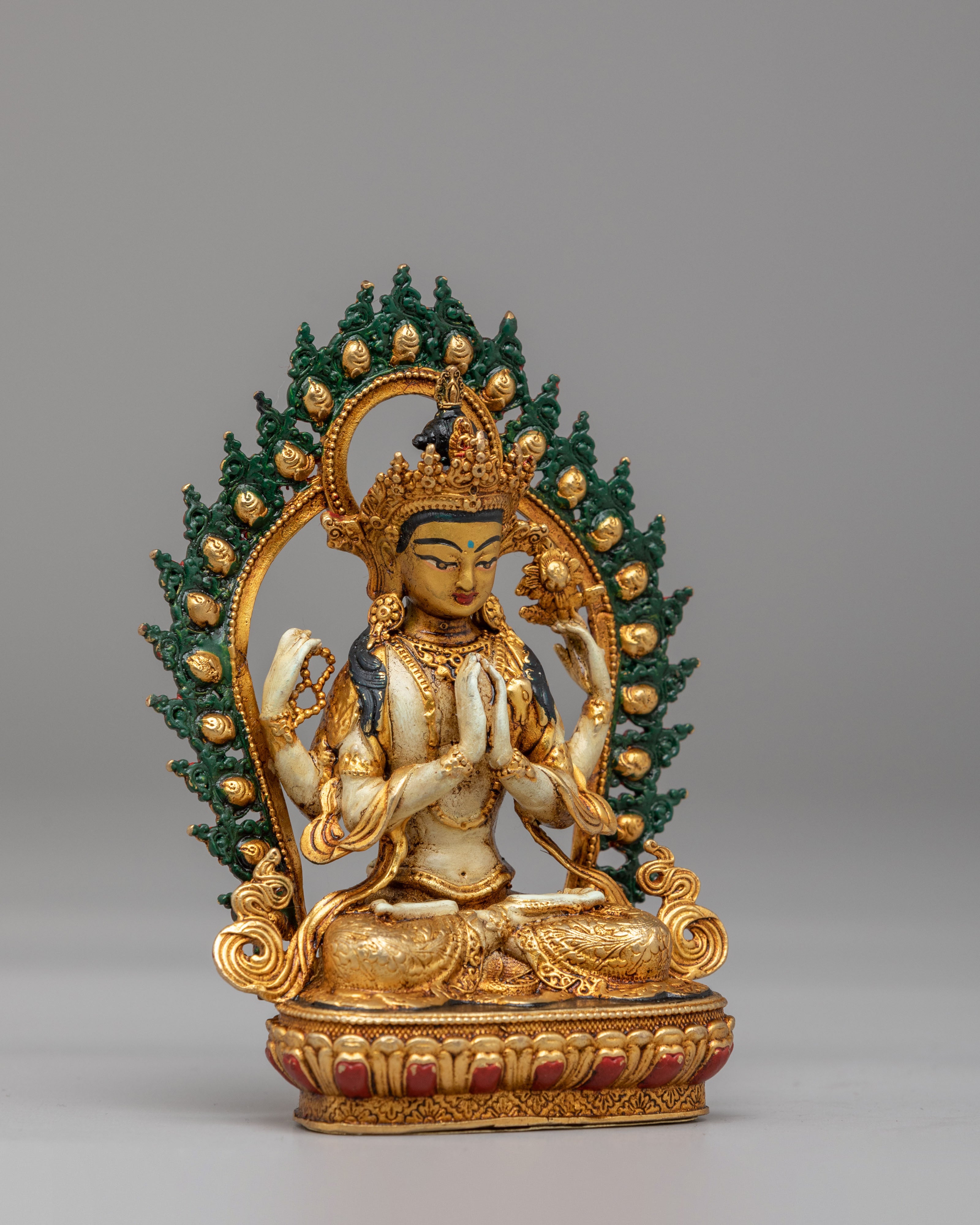 Chenrezig Divine Compassion Statue | Tibetan Deity Art