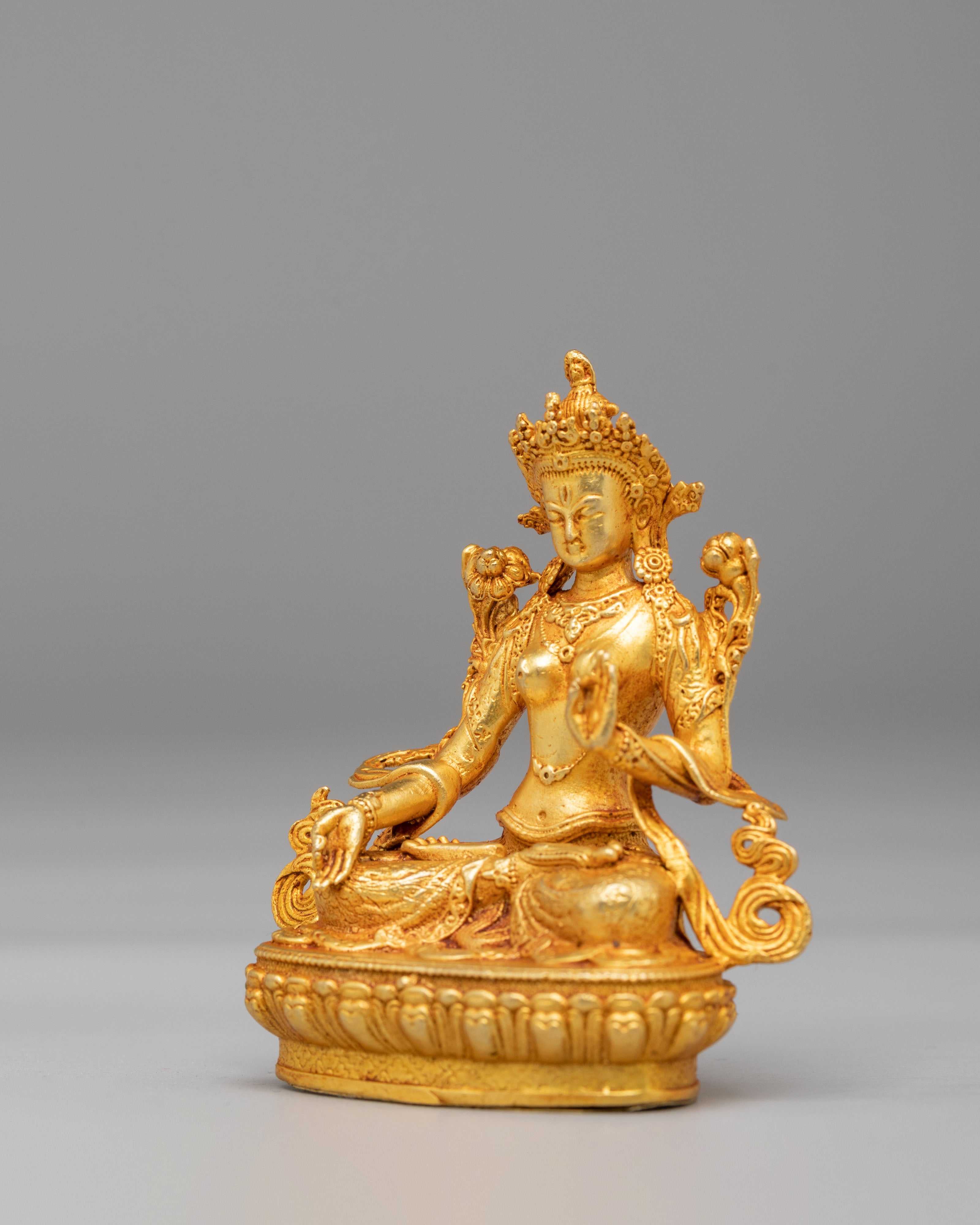 Himalayan White Tara Altar Statue | Symbol of Healing & Compassion