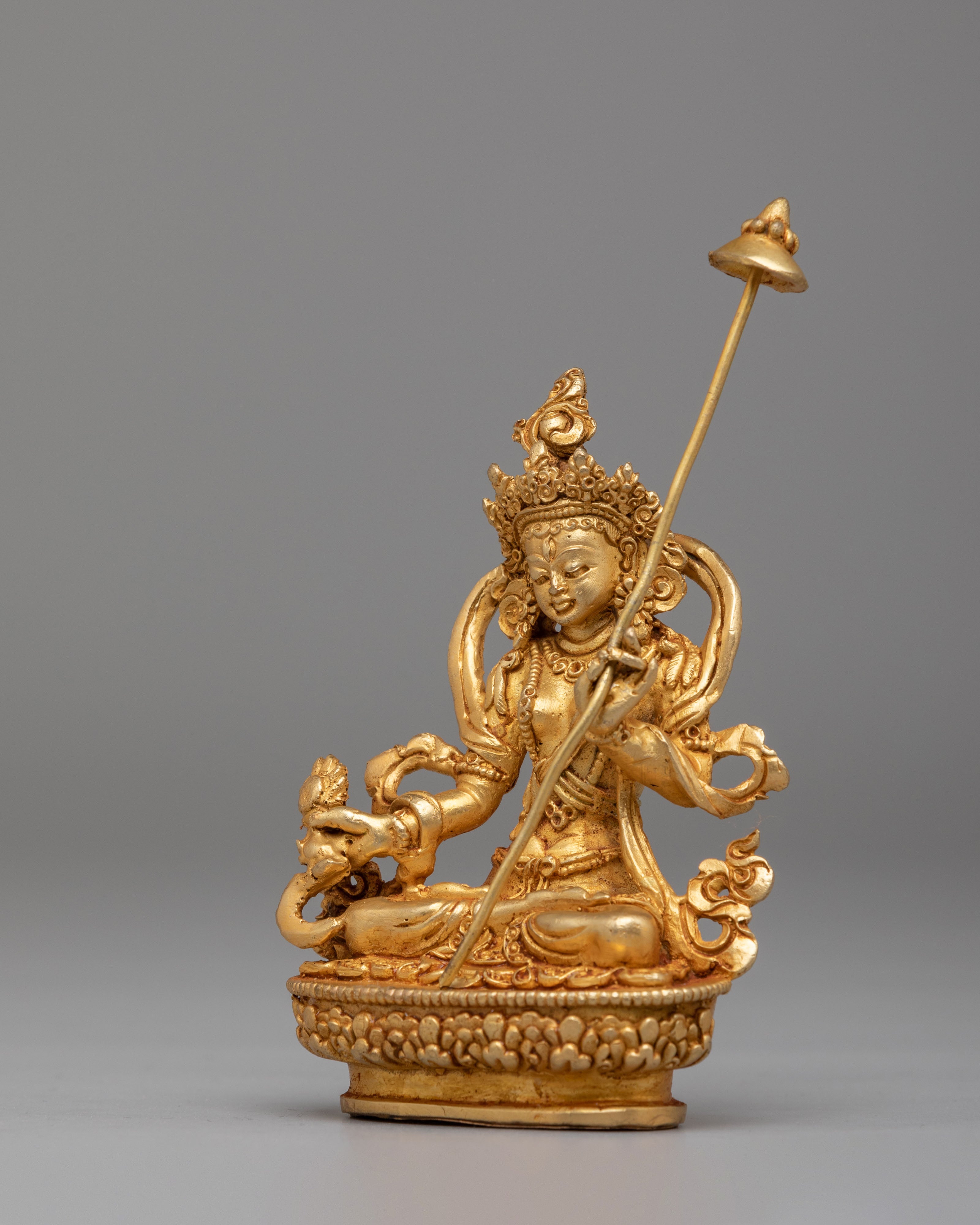 Sacred Tibetan Dukar Statue | Buddhist Protector Deity