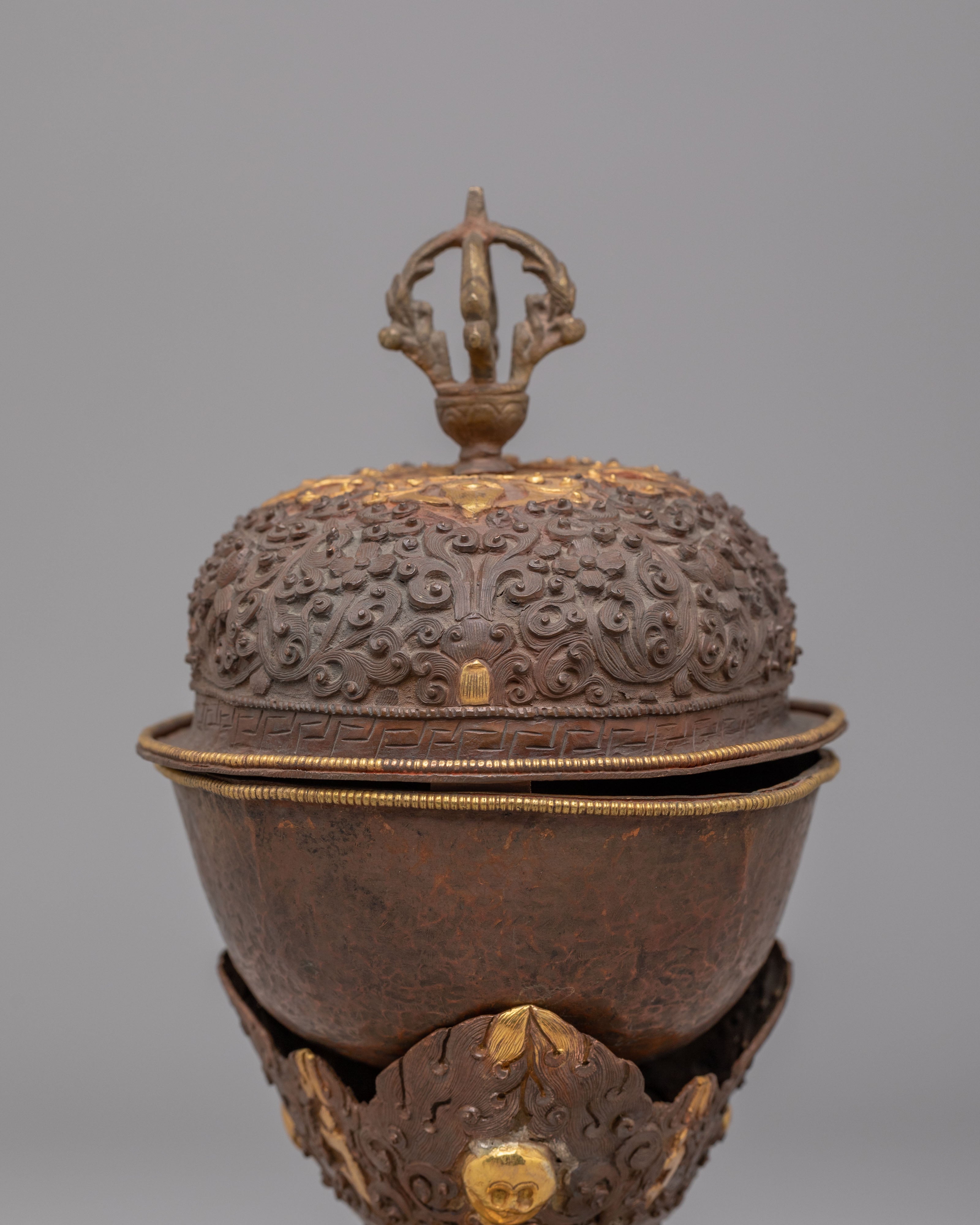 Traditional Buddhist Kapala Vessel | Skull Cup for Spiritual Ceremonies