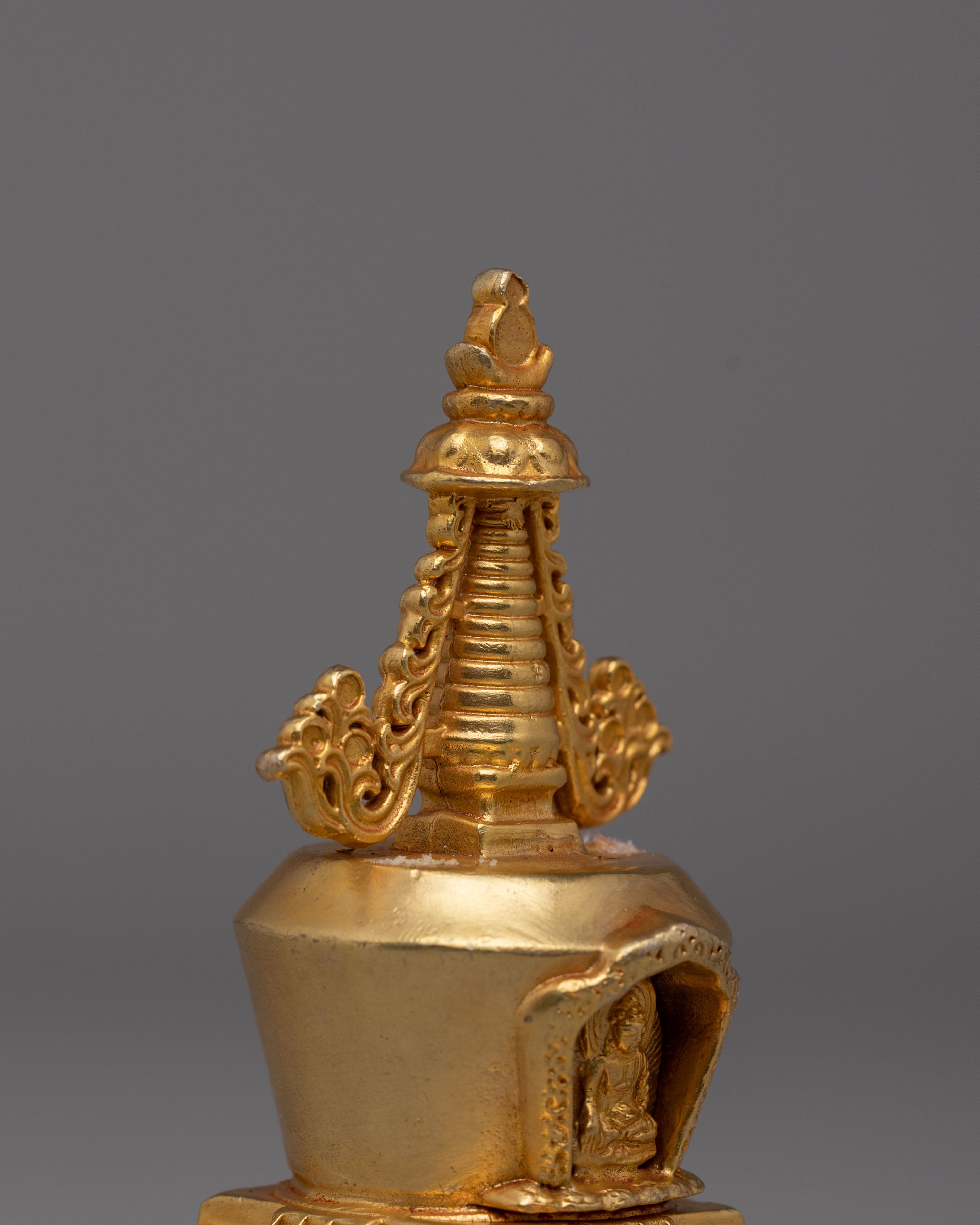 Handcrafted Descent from Heaven Stupa | Symbol of Enlightenment