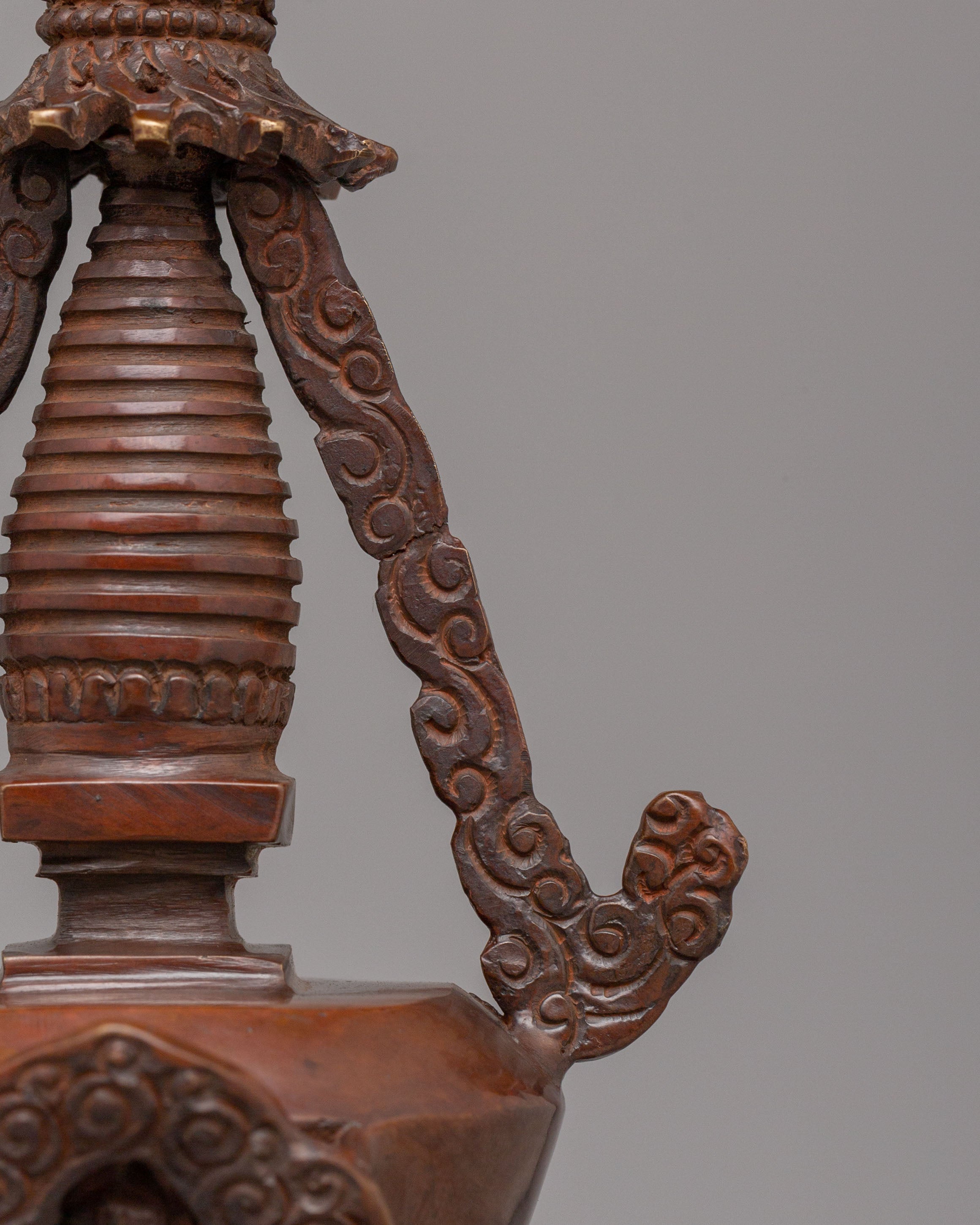 Handmade Lotus Blossom Stupa for Altar | Sacred Home Decor