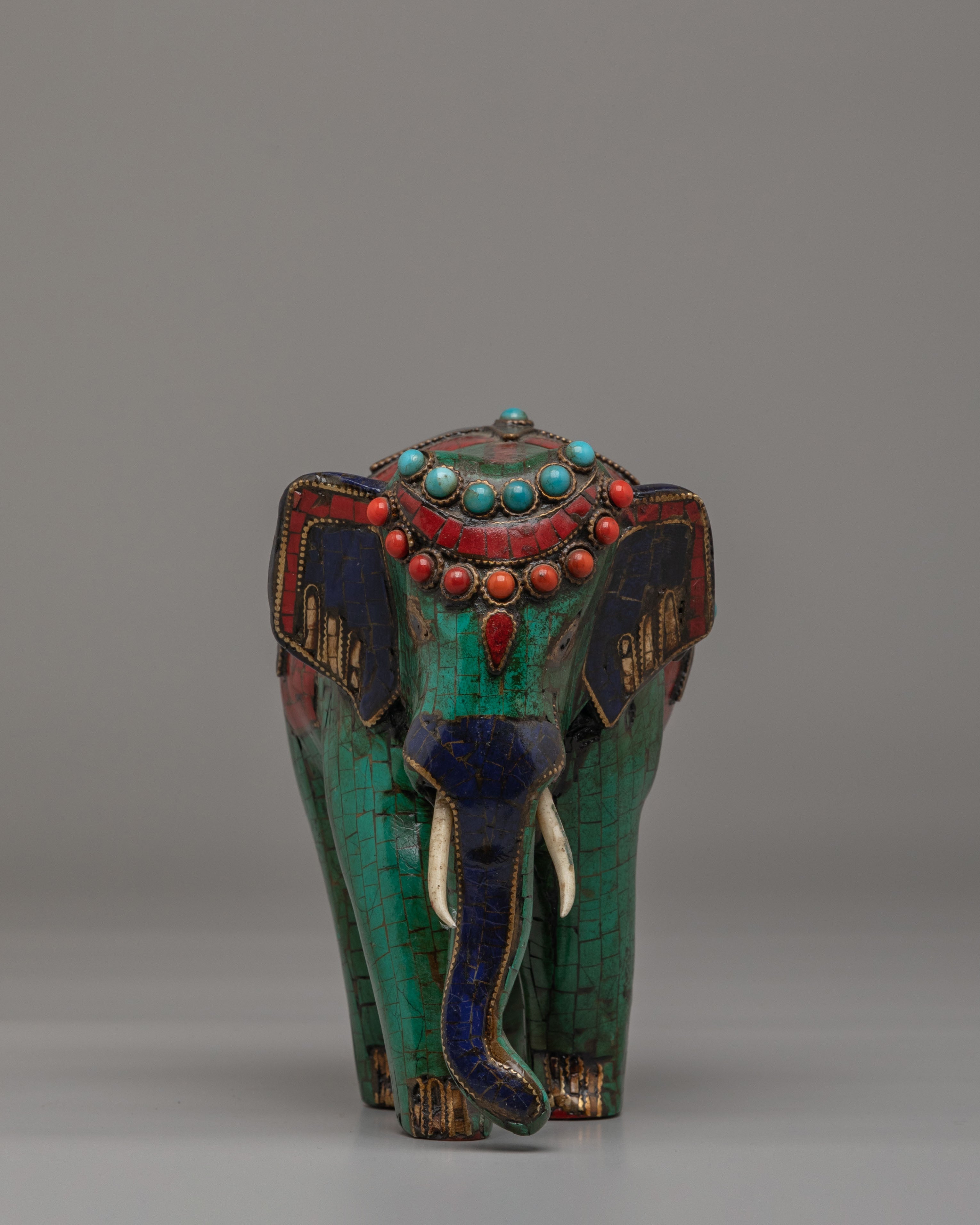 Tibetan Elephant for Decor | Sacred Art Piece for Meditation