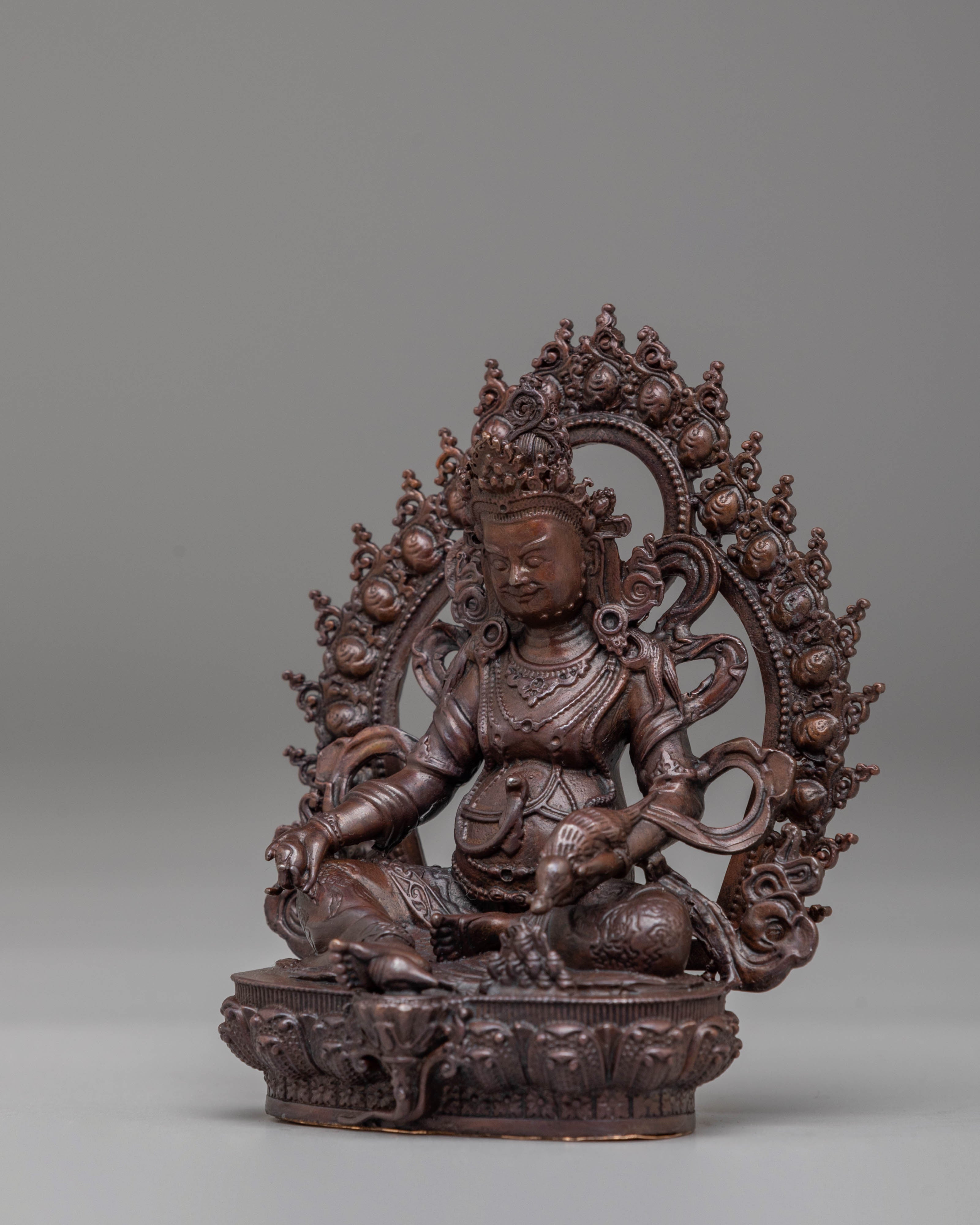 Handmade Dzambhala Statue | Tibetan Wealth Deity for Buddhist Practice