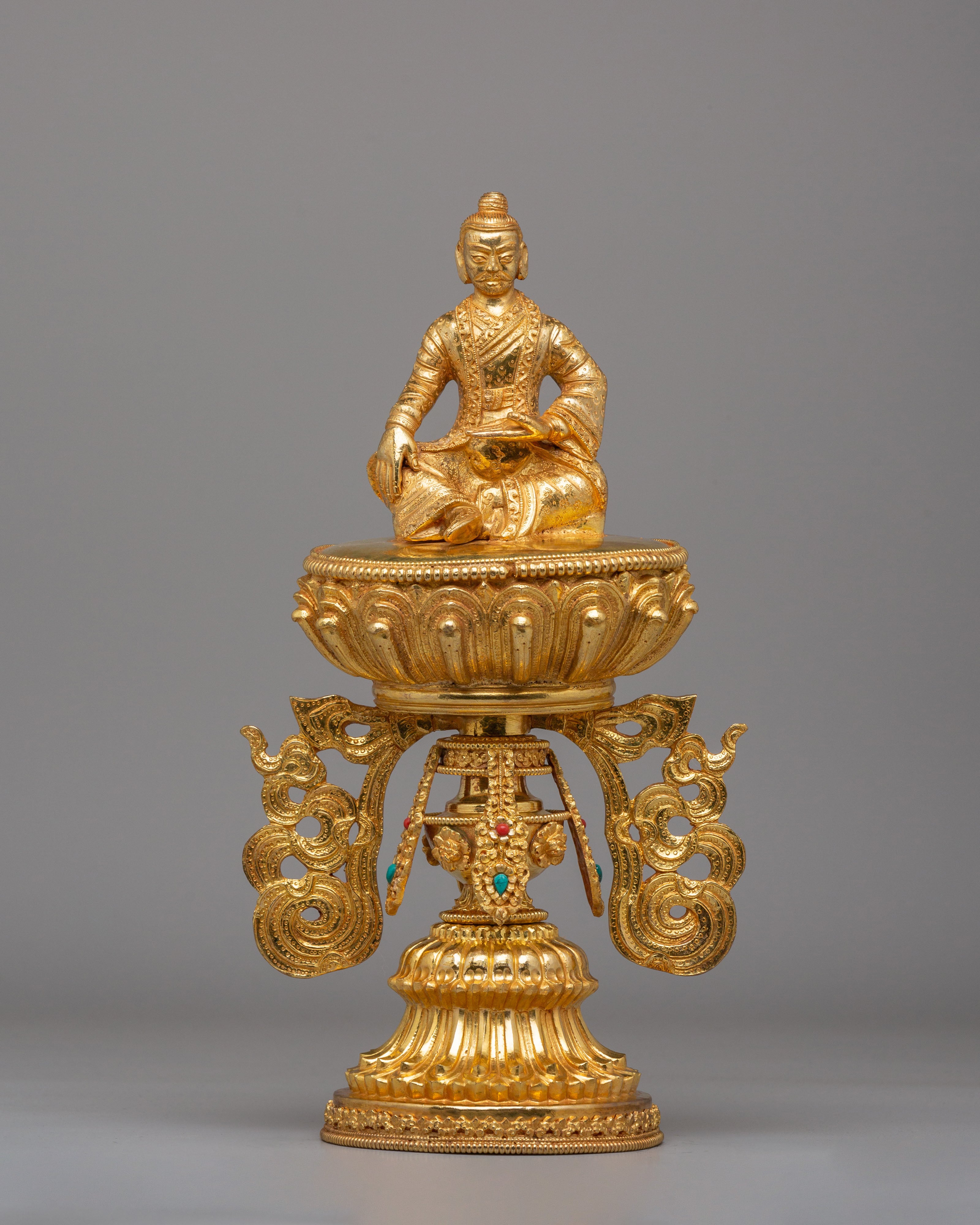 Handcrafted Chakravartin Possessions Sculpture | Sacred Buddhist Artwork for Meditation