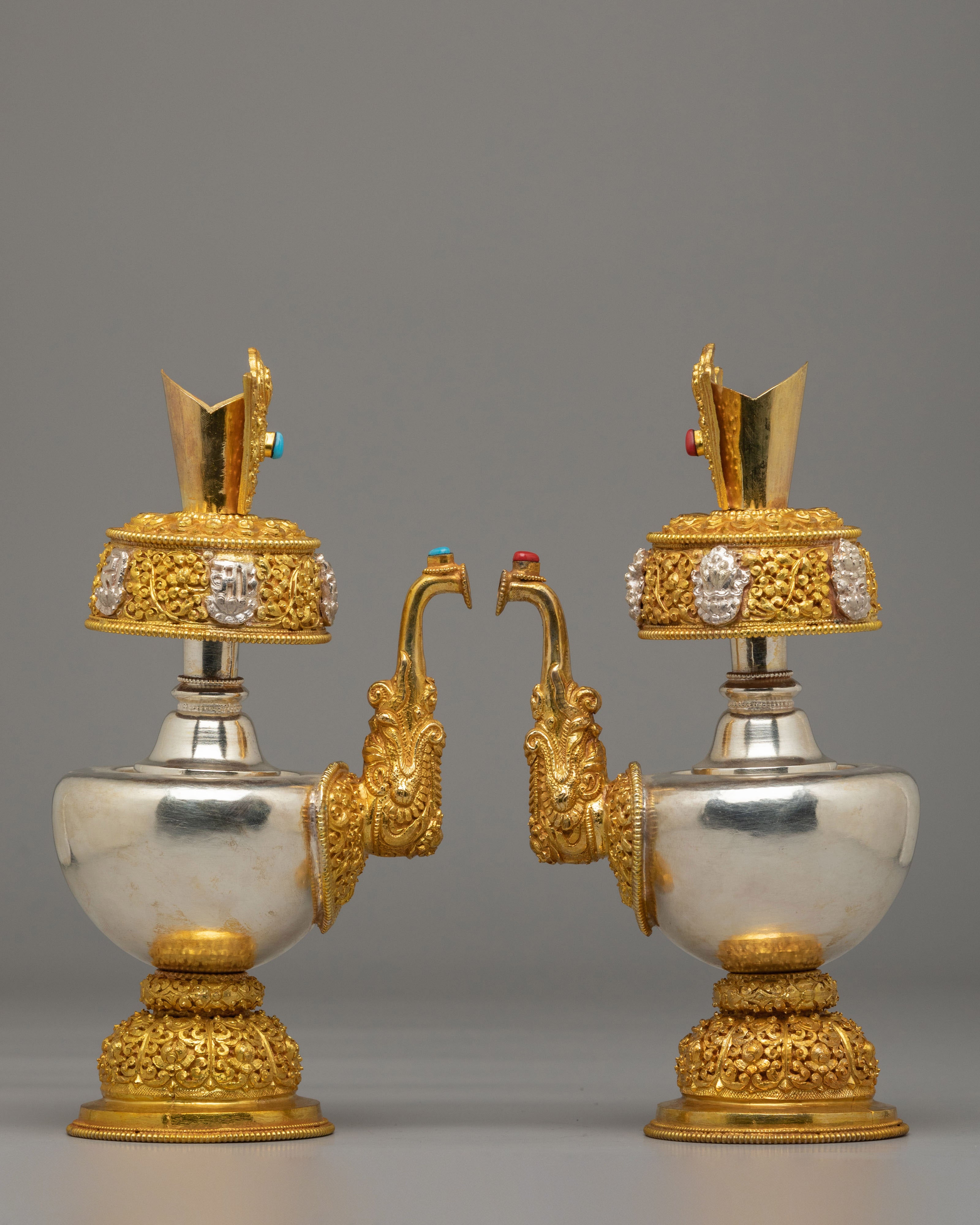 Handcrafted Ritual Bhumba Set | Spiritual Offering Vessels for Sacred Ceremonies