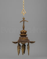 Hanging Stupa Dalucha | Traditional Brass Ritual Lamp
