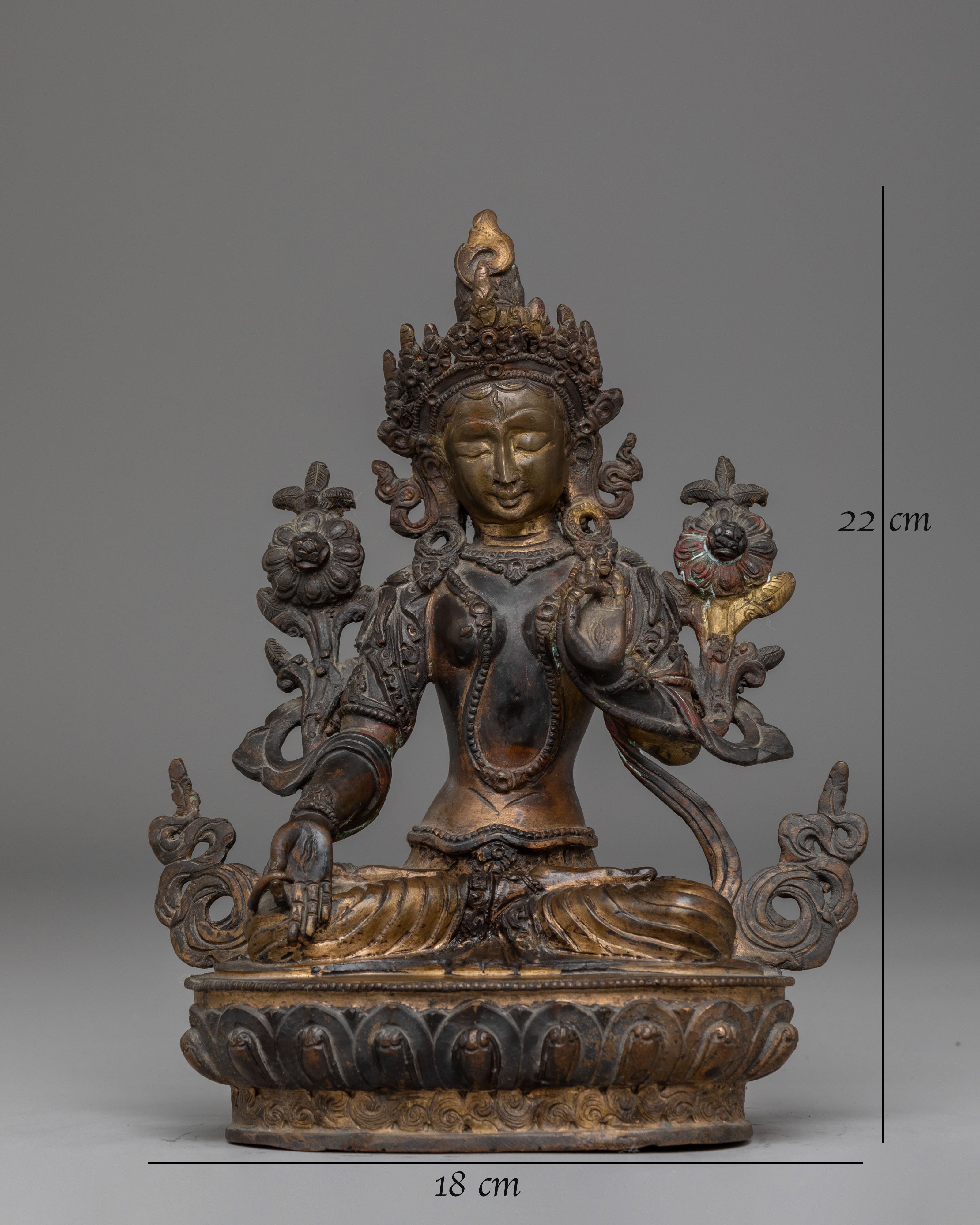 Handmade White Tara Sacred Statue | Tibetan Buddhist Healing Deity