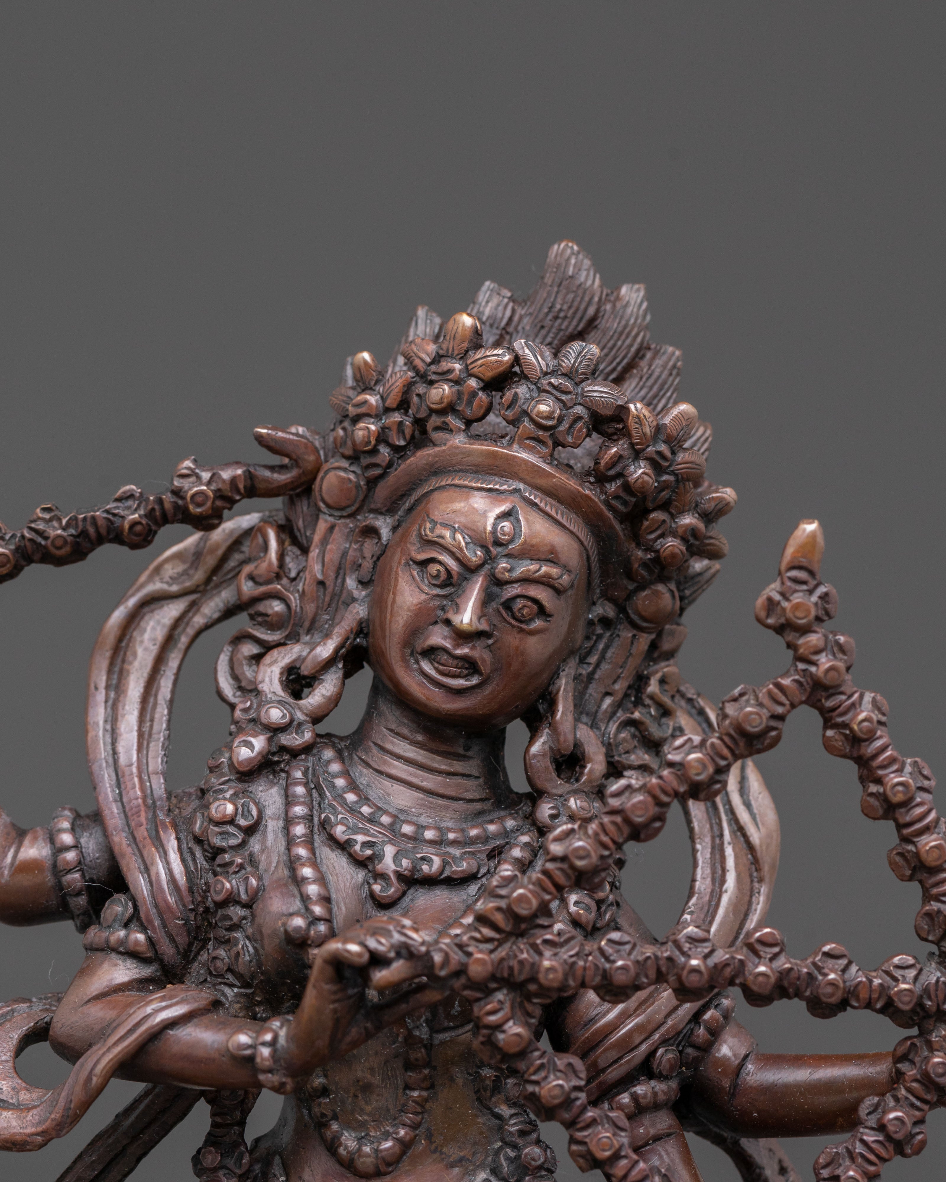 Handcrafted Kurukulla Buddhist Statue | Tibetan Artwork for Altar Decor