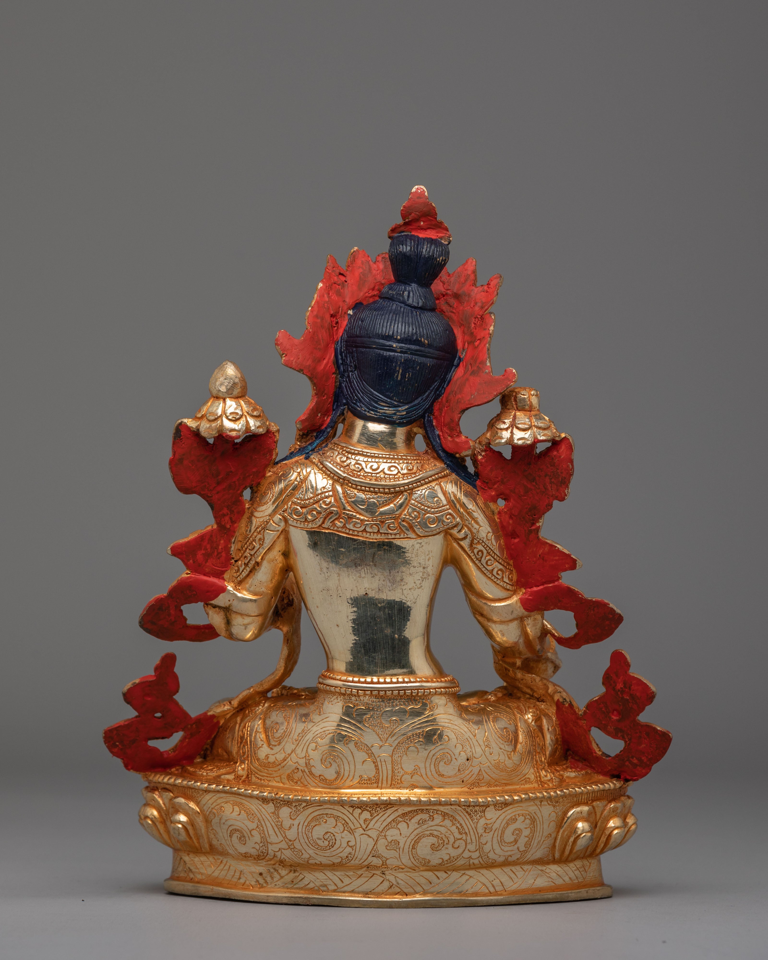 Traditional White Tara Figurine | Tibetan Buddhist Deity