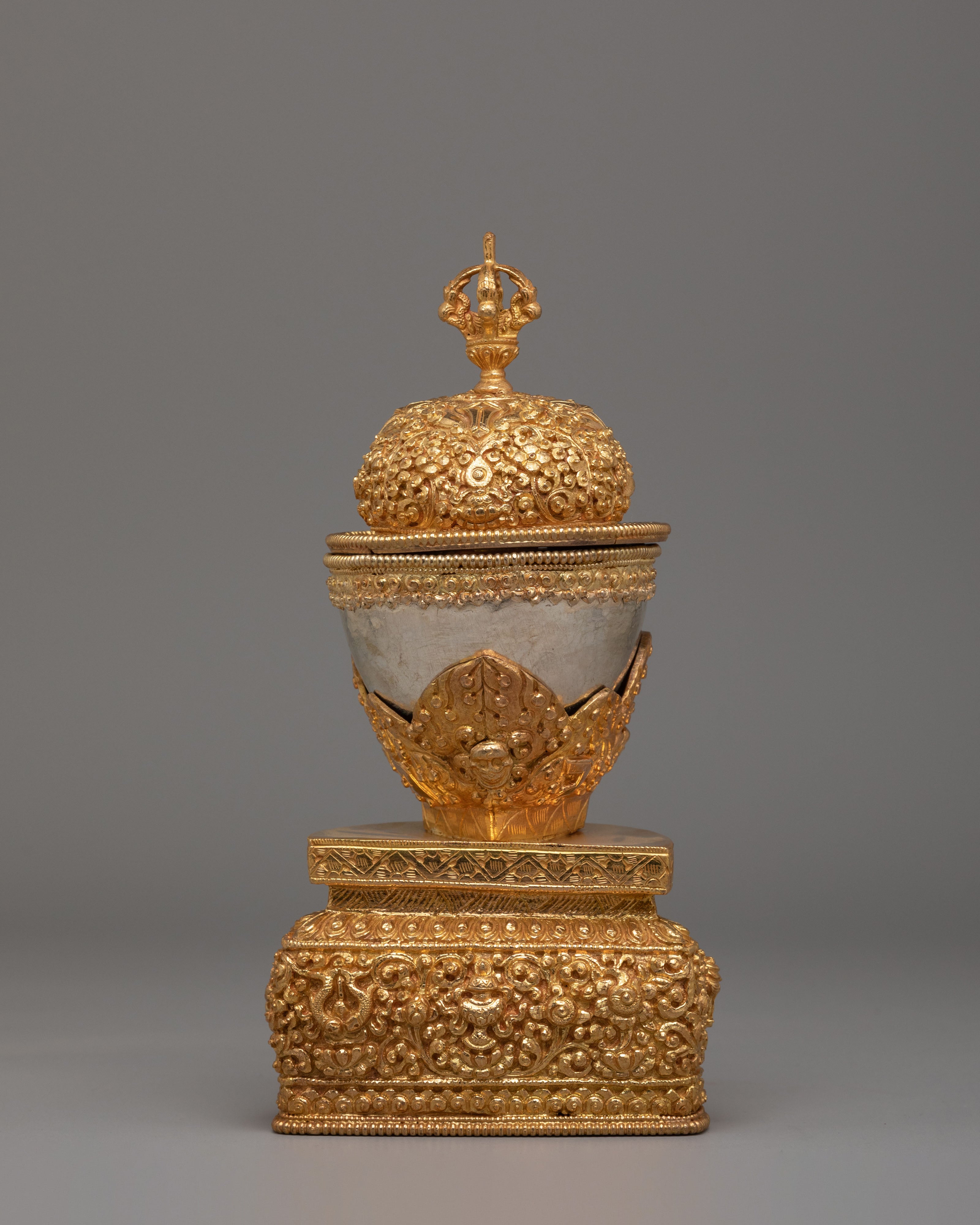 Spiritual Kapala Meditation Set | Tibetan Buddhist Ritual Offering Vessel