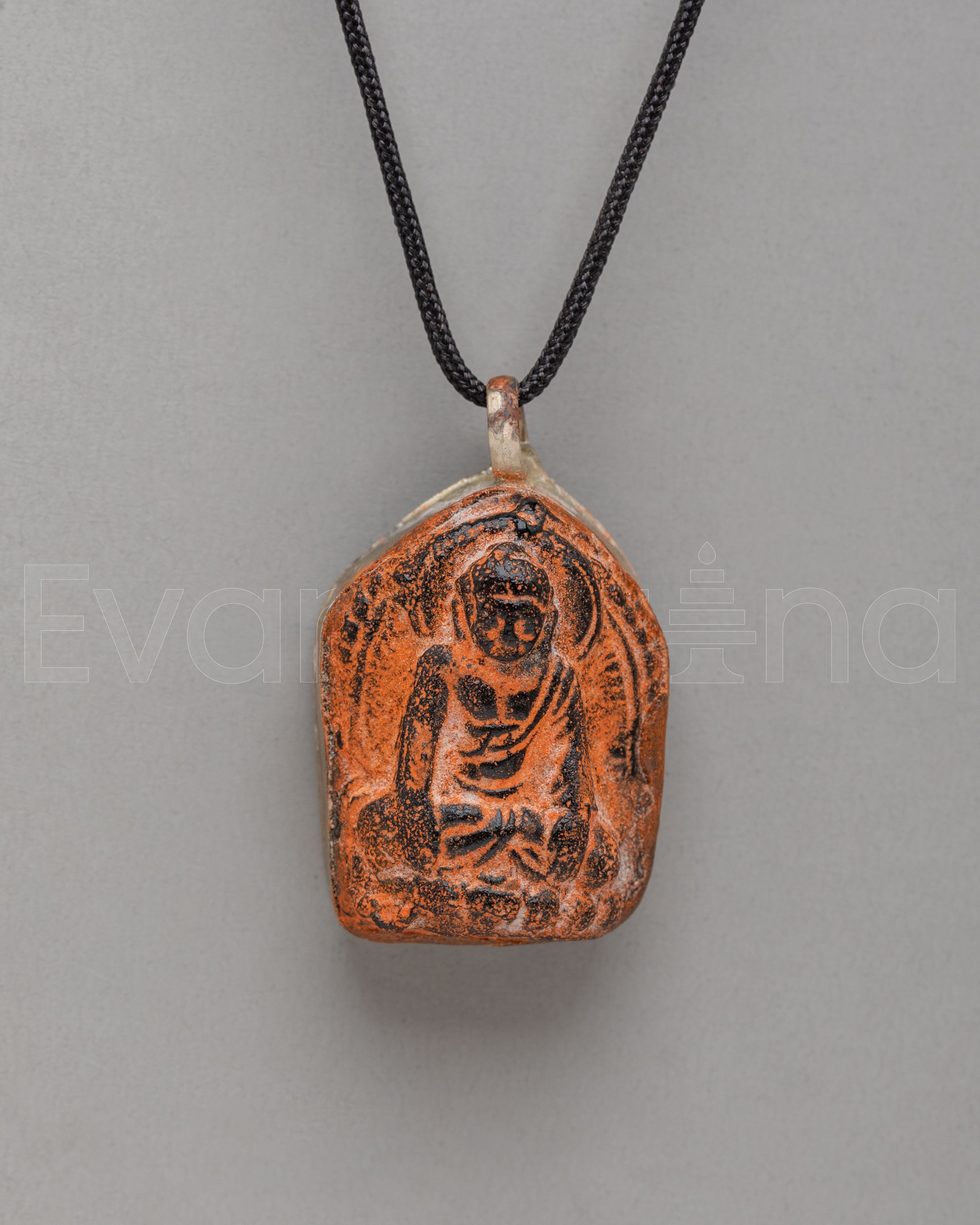 Spiritual Prayer Locket | Carved Sacred Deity Amulet
