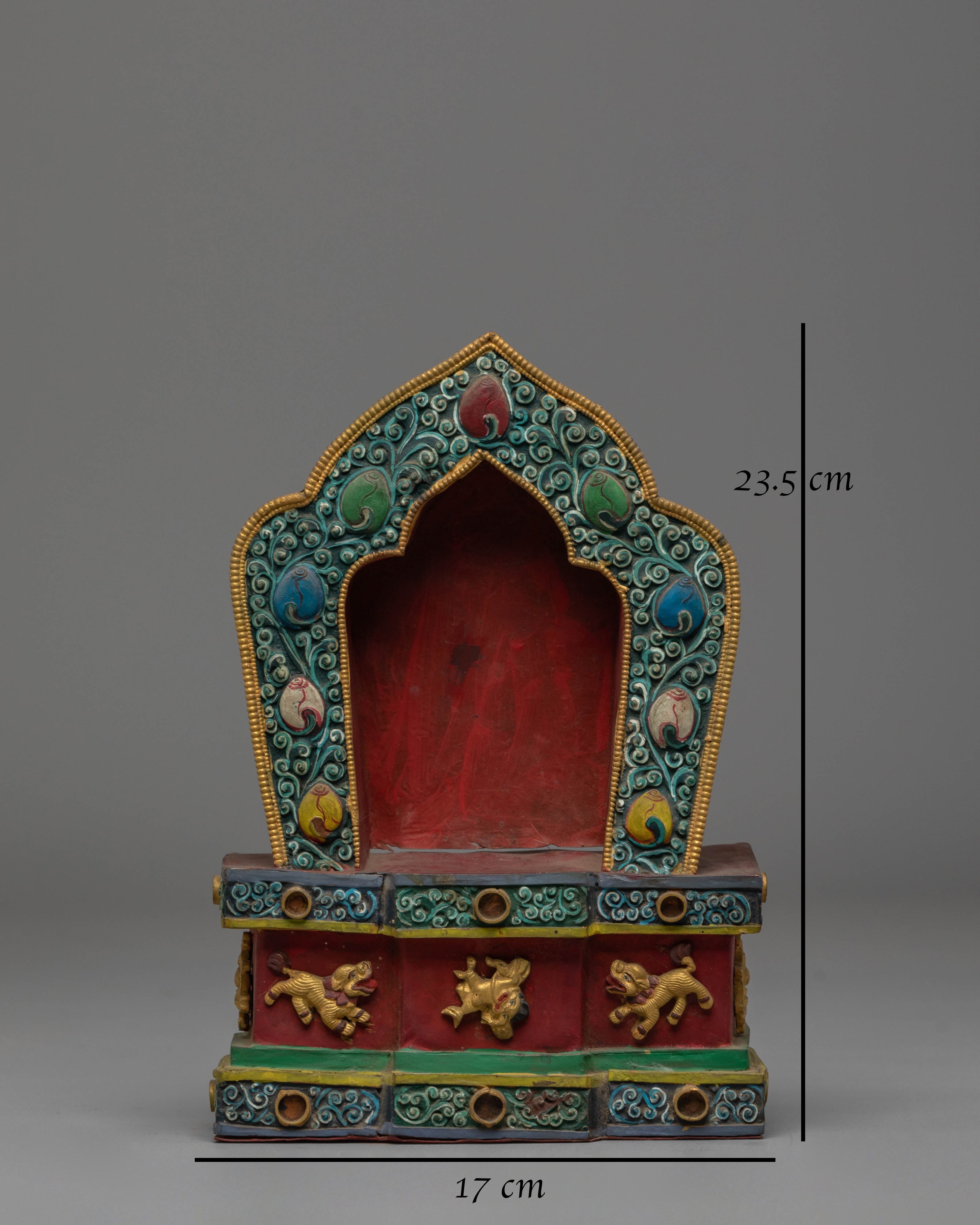 Buddhist Copper Torana | Traditional Throne for Statue
