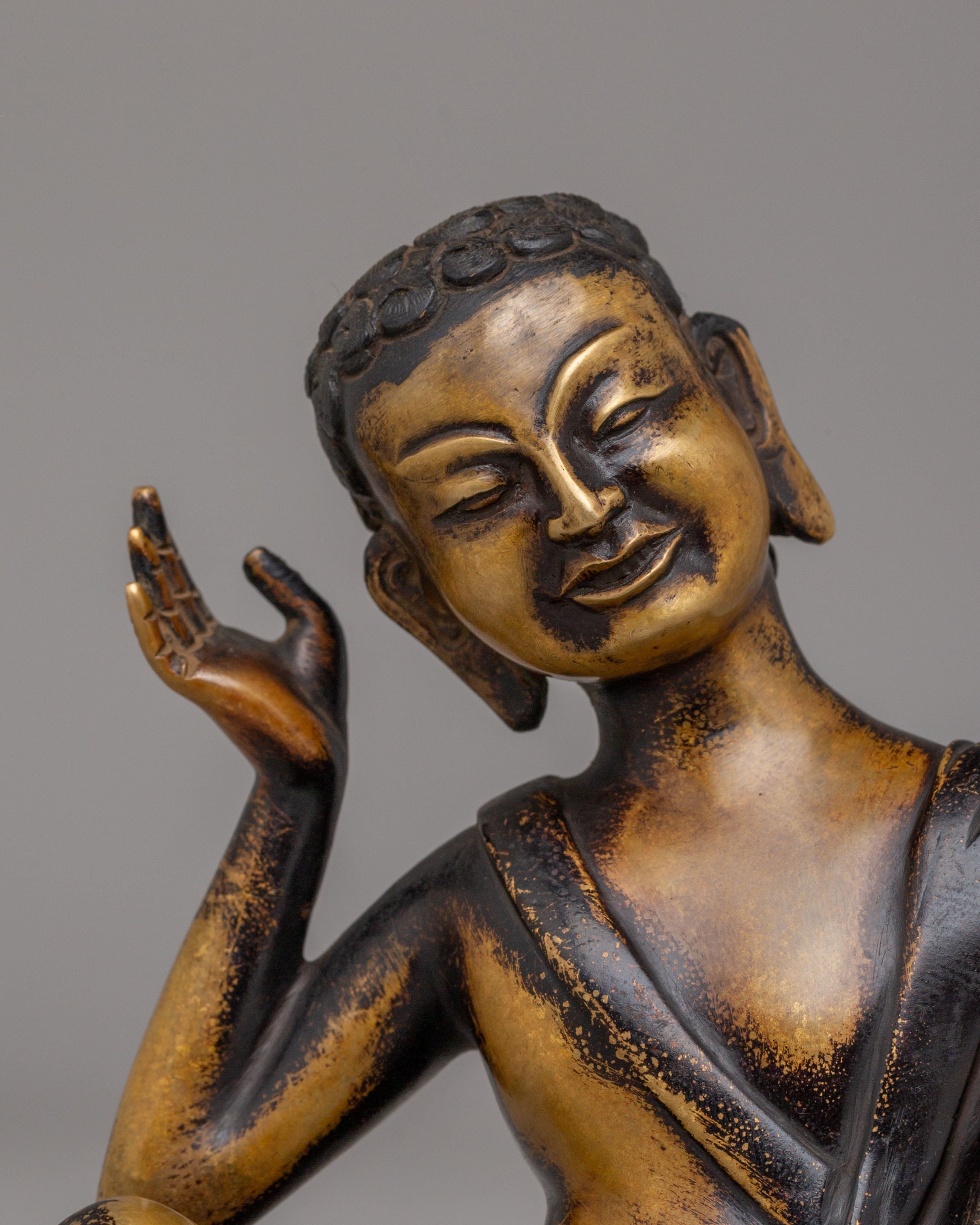 Buddhist Milarepa Yogi Statue | Handmade Copper Body Statue
