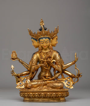 Handmade Golden Namgyalma Statue