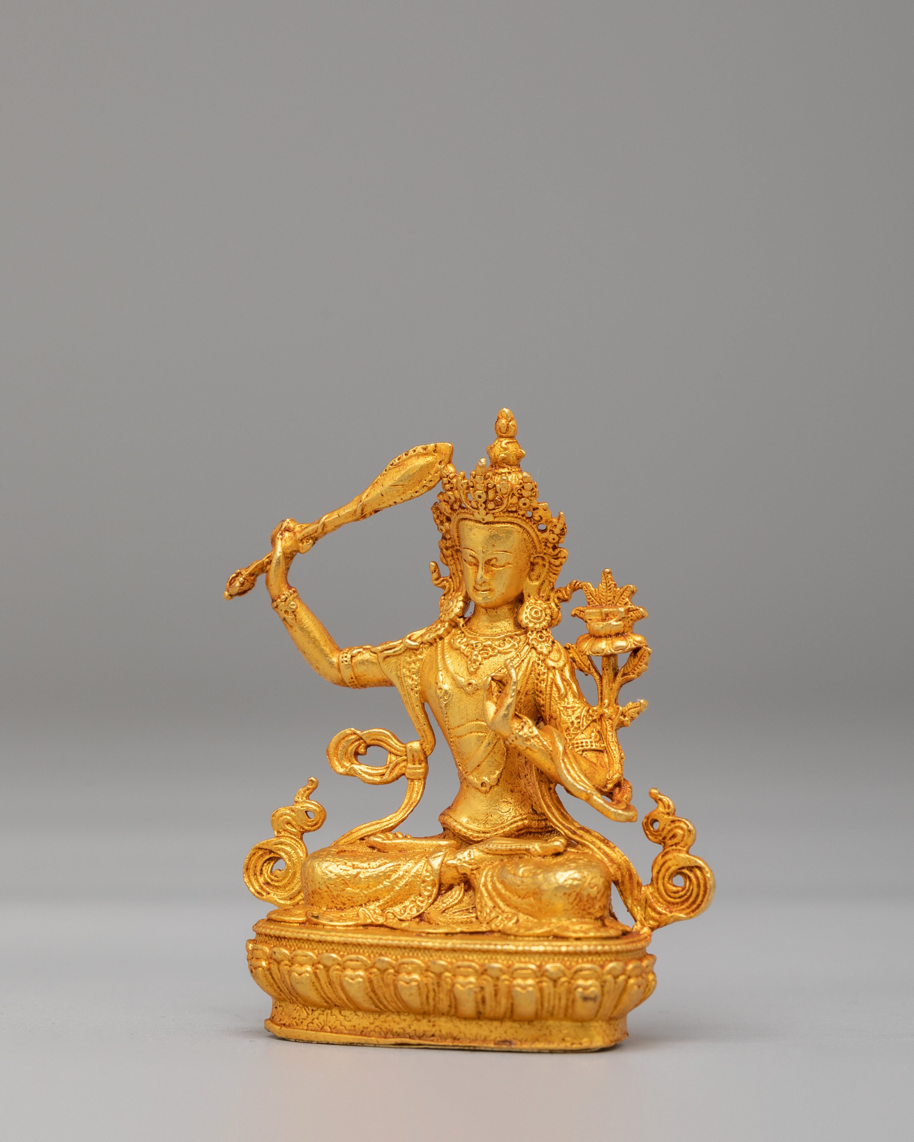 Tibetan Wisdom Manjushri Sculpture | Machine Made Statue