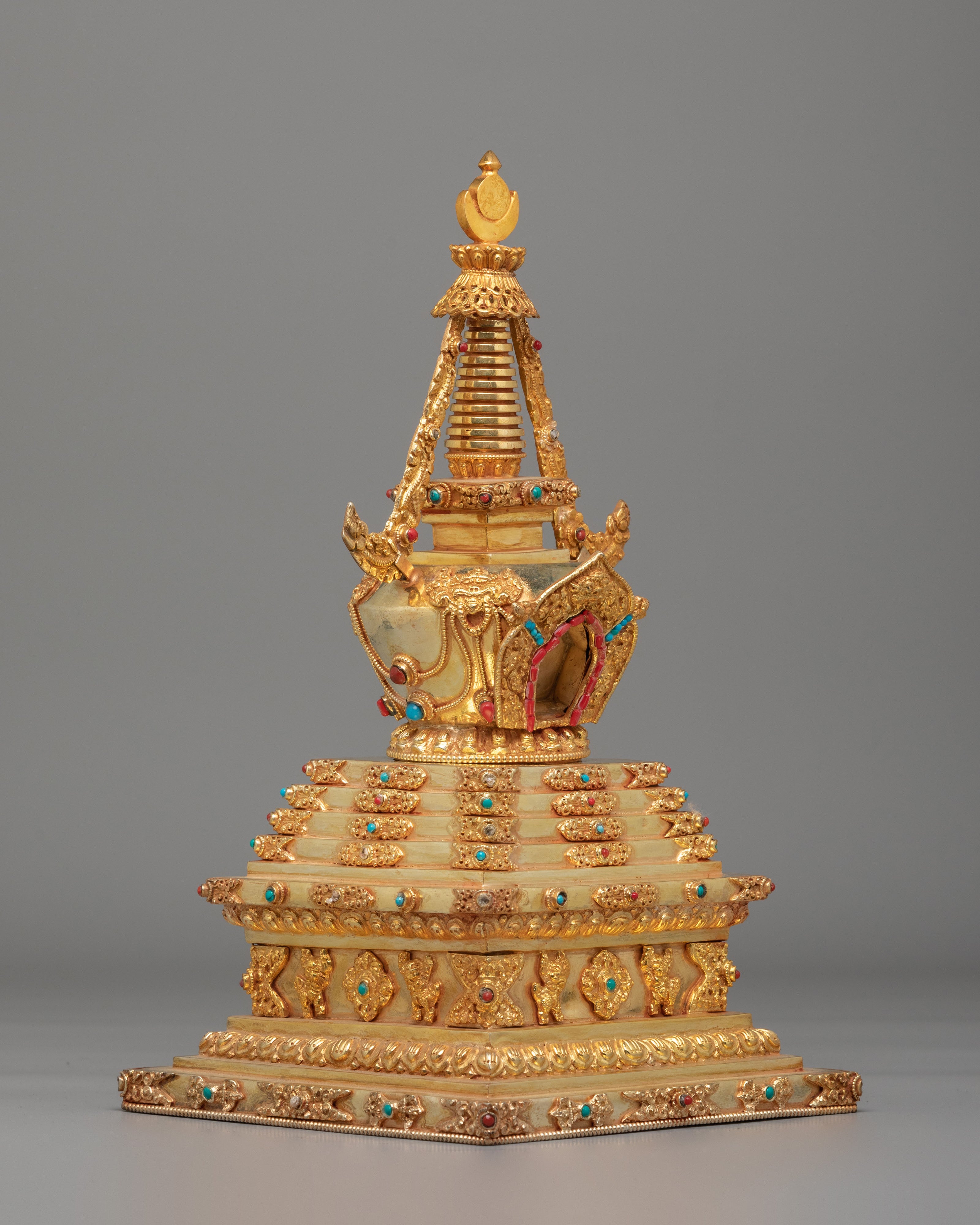 Handcrafted Enlightenment Chorten Stupa | Tibetan Spiritual Symbol
