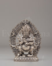 Machine-Made Sakya Mahakala Sculpture | Symbolizing Protection and Strength
