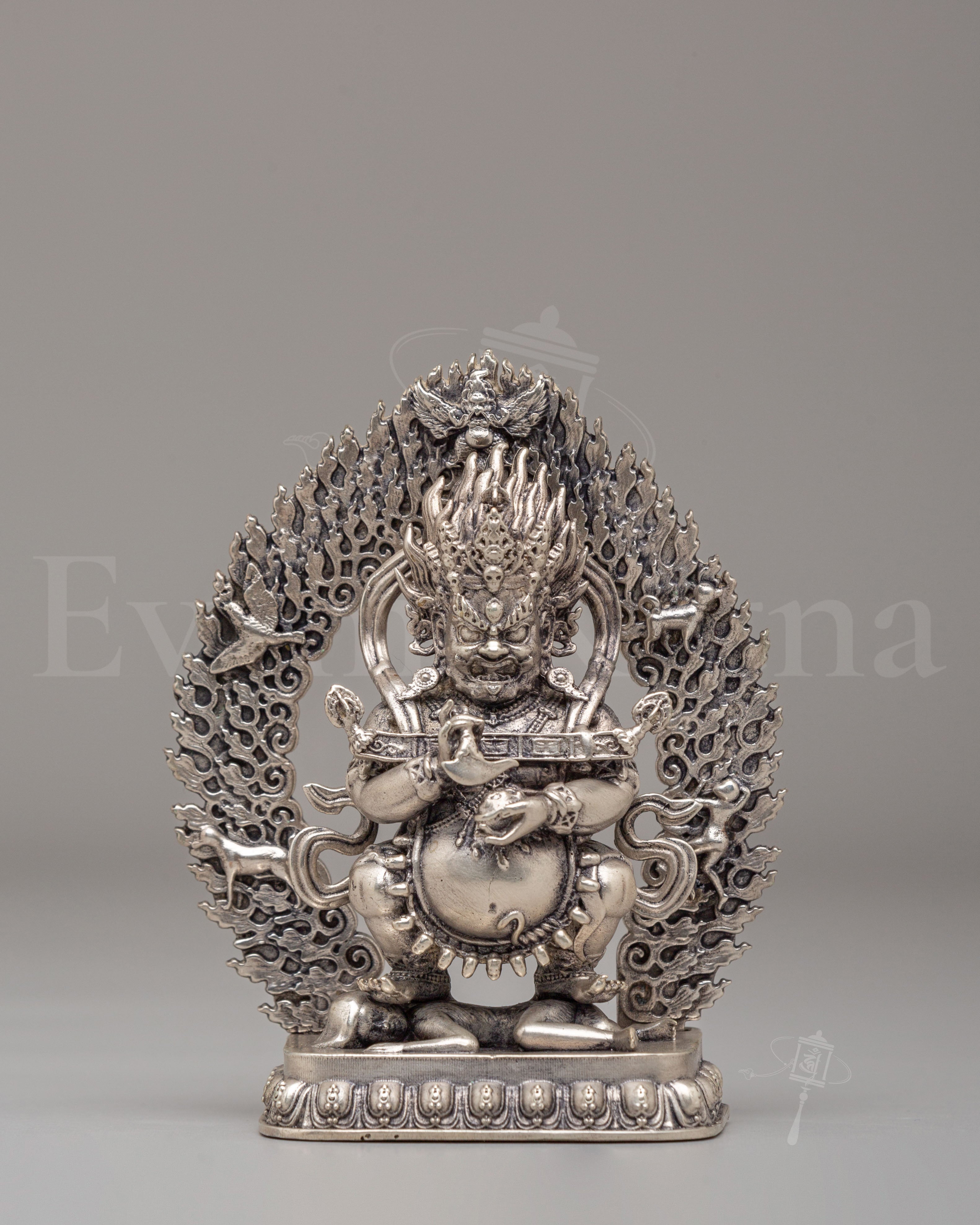 Machine-Made Sakya Mahakala Sculpture | Symbolizing Protection and Strength